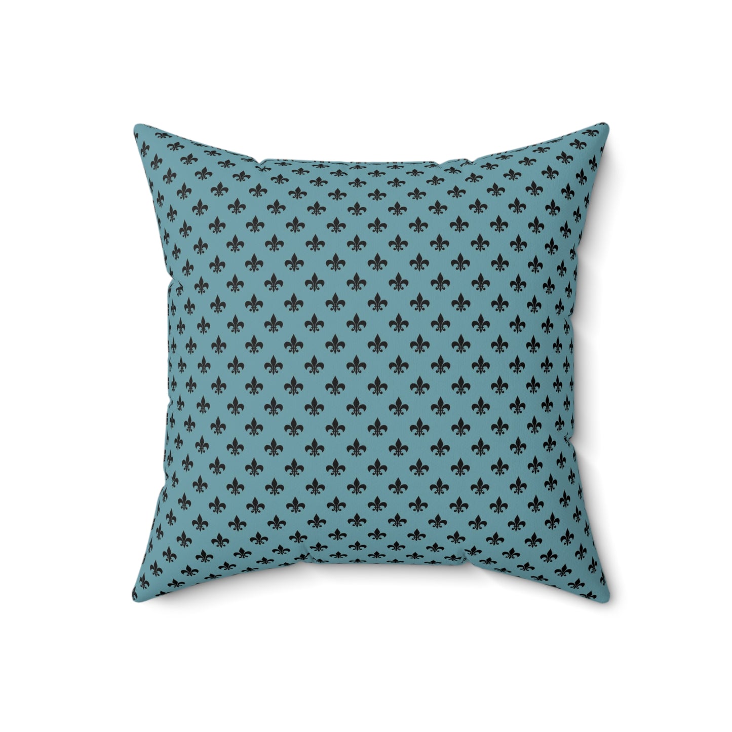 Teal Paris Pattern 16 - Faux Suede Square Pillow