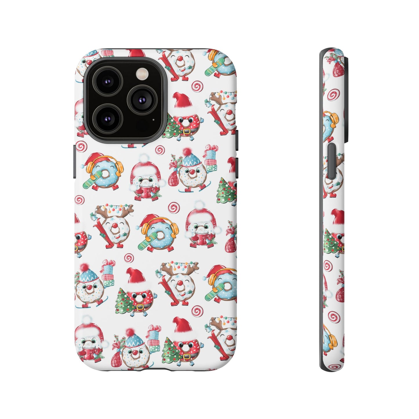 iPhone 14, 1Phone 14 Pro, iPhone 14 Plus, iPhone 14 Pro Max - Christmas Doughnuts - Tough Phone Cases