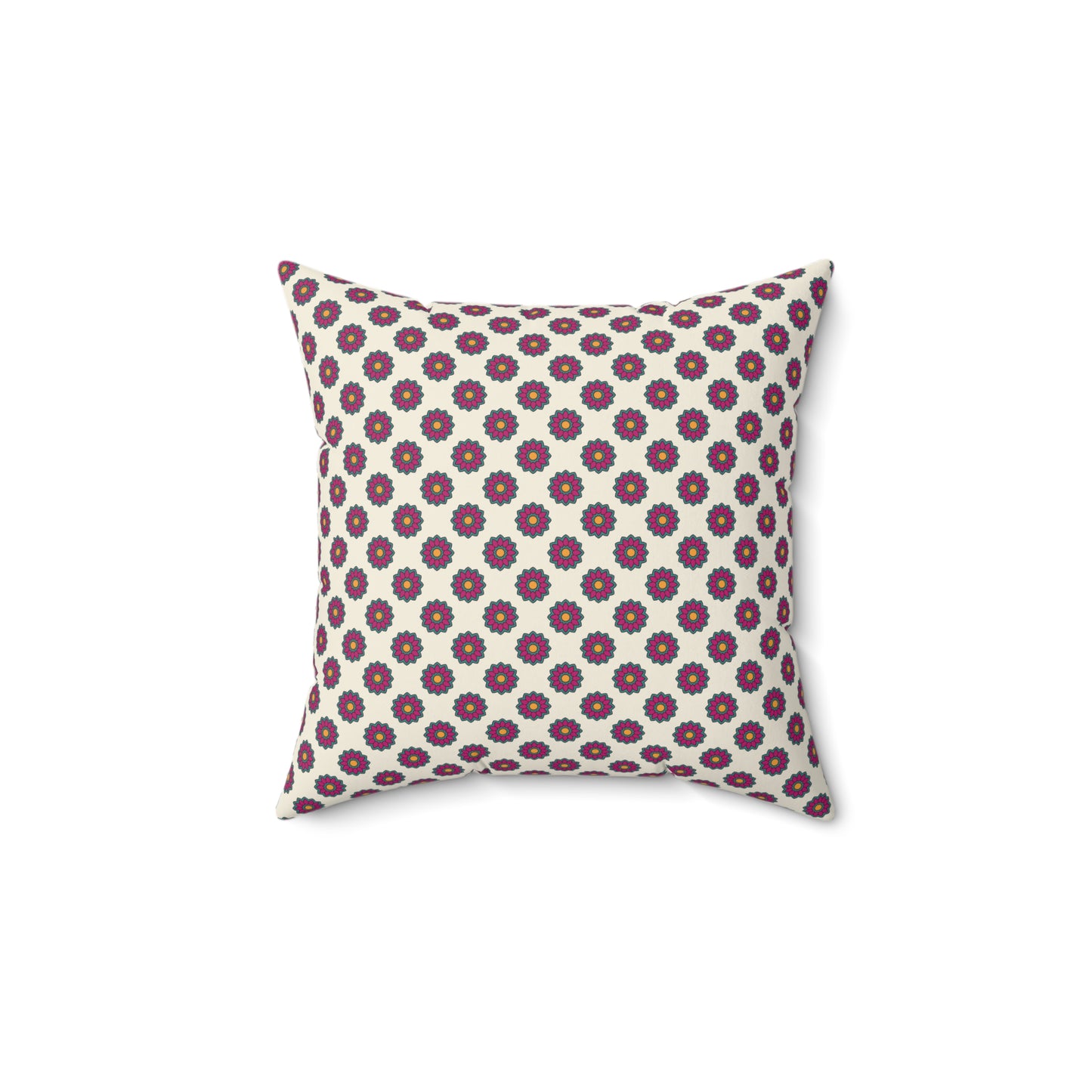 Boho Mandala Pattern 3 - Faux Suede Square Pillow