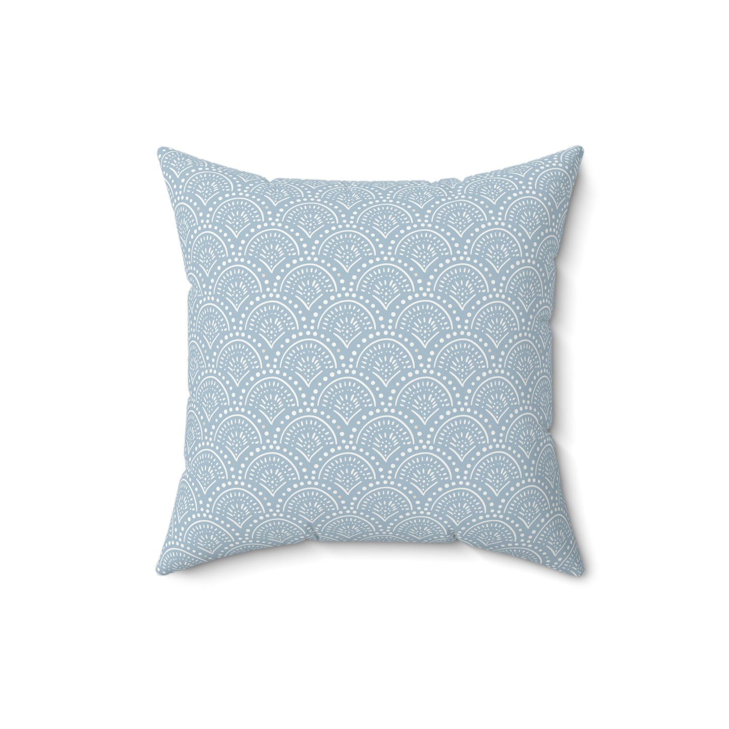 Light Blue Boho Pattern 9 - Faux Suede Square Pillow