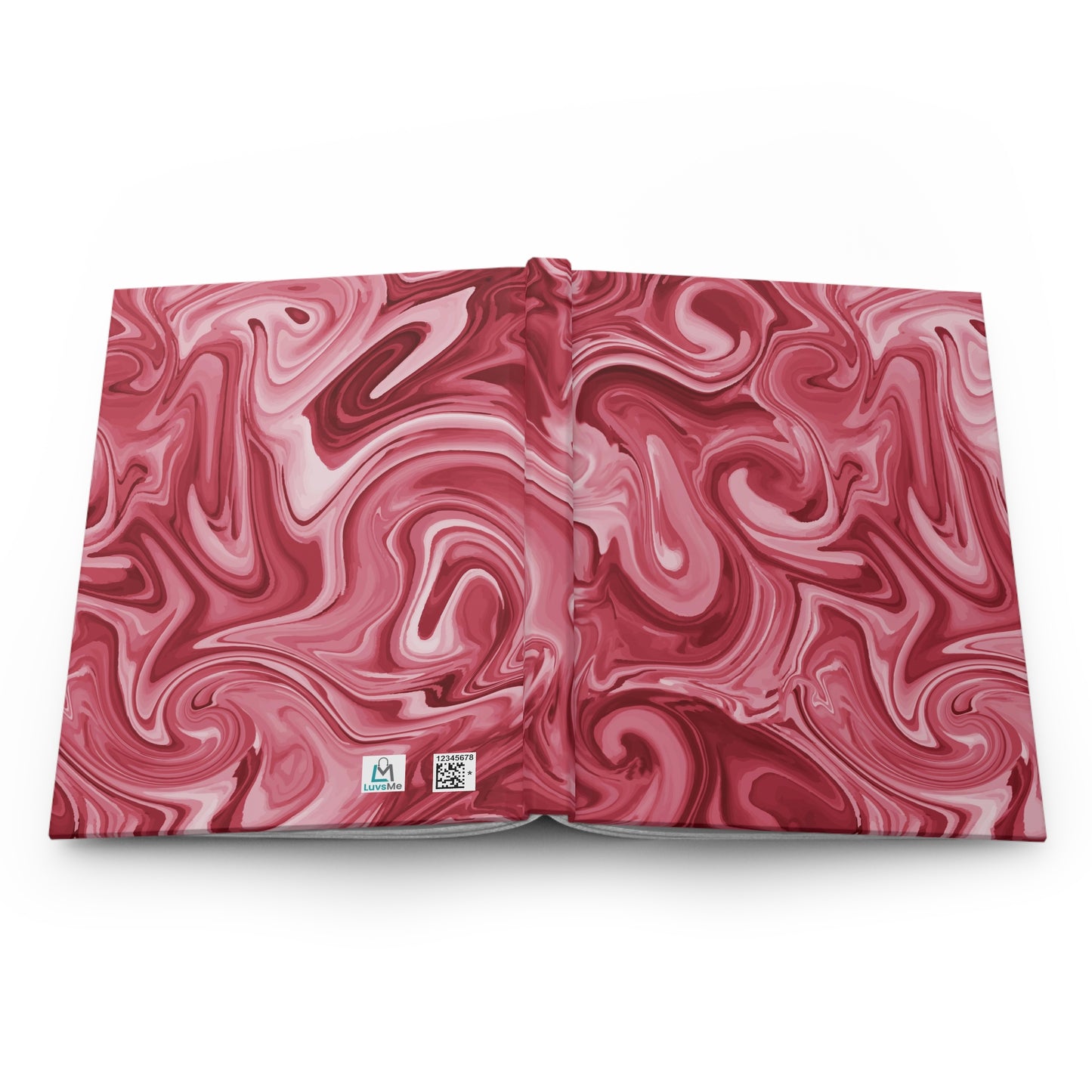 Red Marble - Hardcover Lined Journal Matte