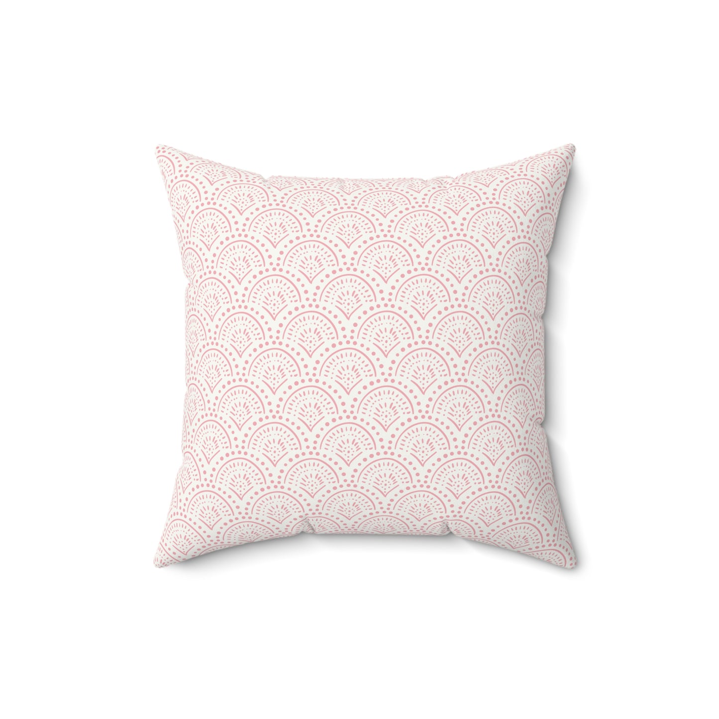 Pink Boho Pattern 12 - Faux Suede Square Pillow