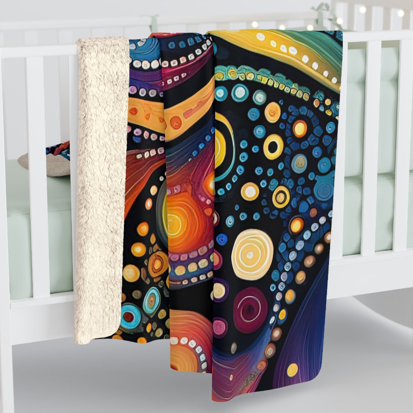 Beautiful, Cozy, Soft - Amazing Colorful Psychedelic Swirls 1.9 - Sherpa Fleece Blanket