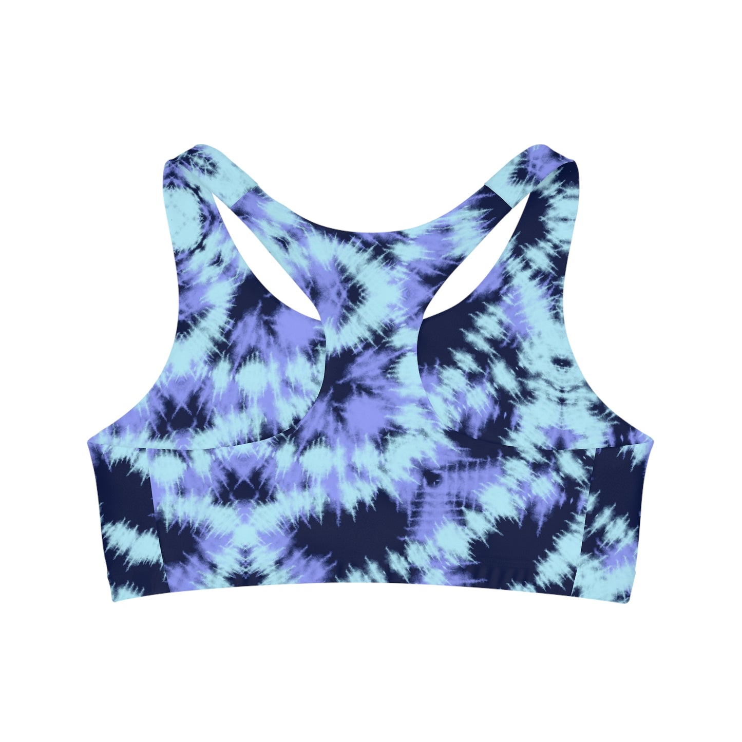Blue and Purple Batik - Seamless Sports Bra