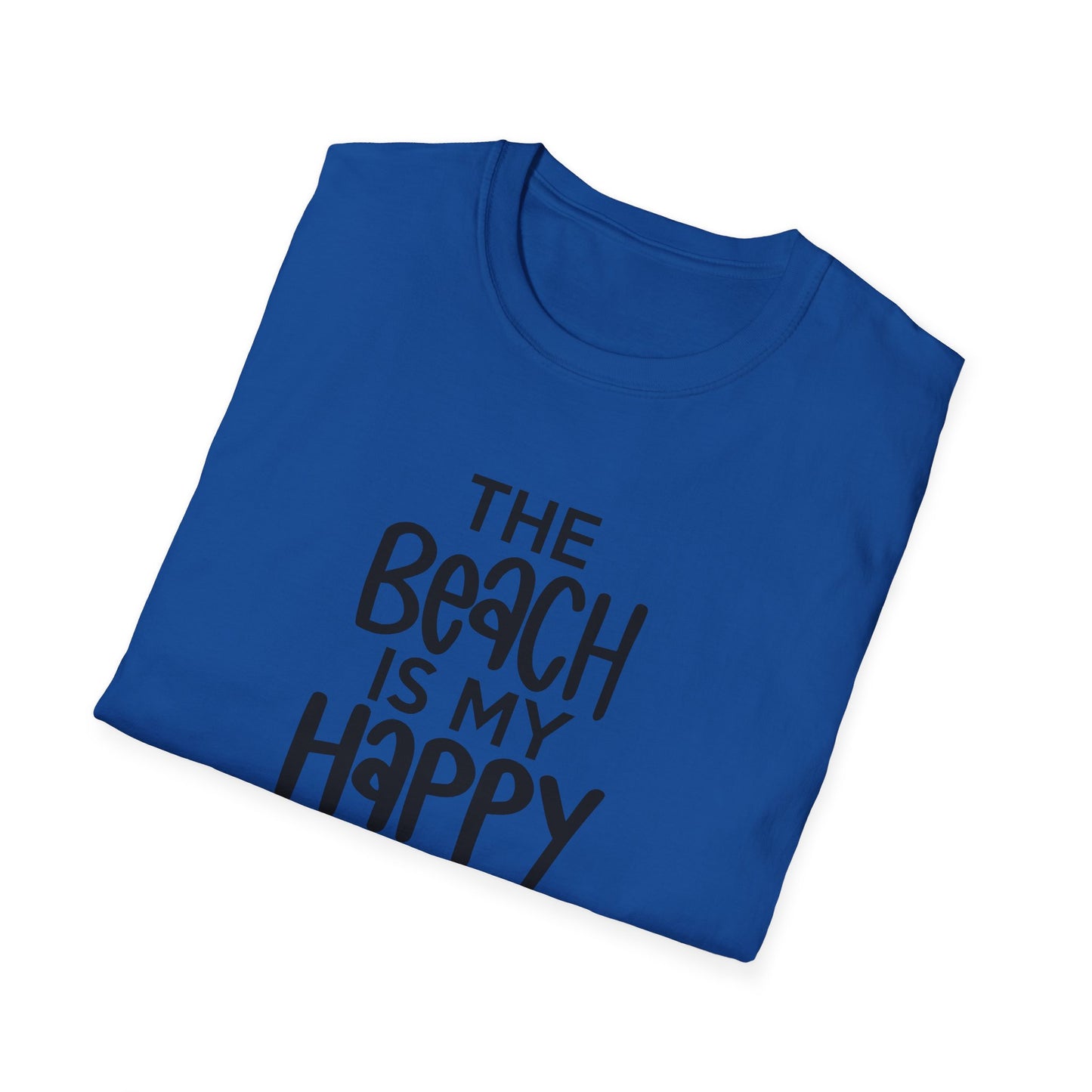 Unisex Softstyle T-Shirt - The Beach is my Happy Place