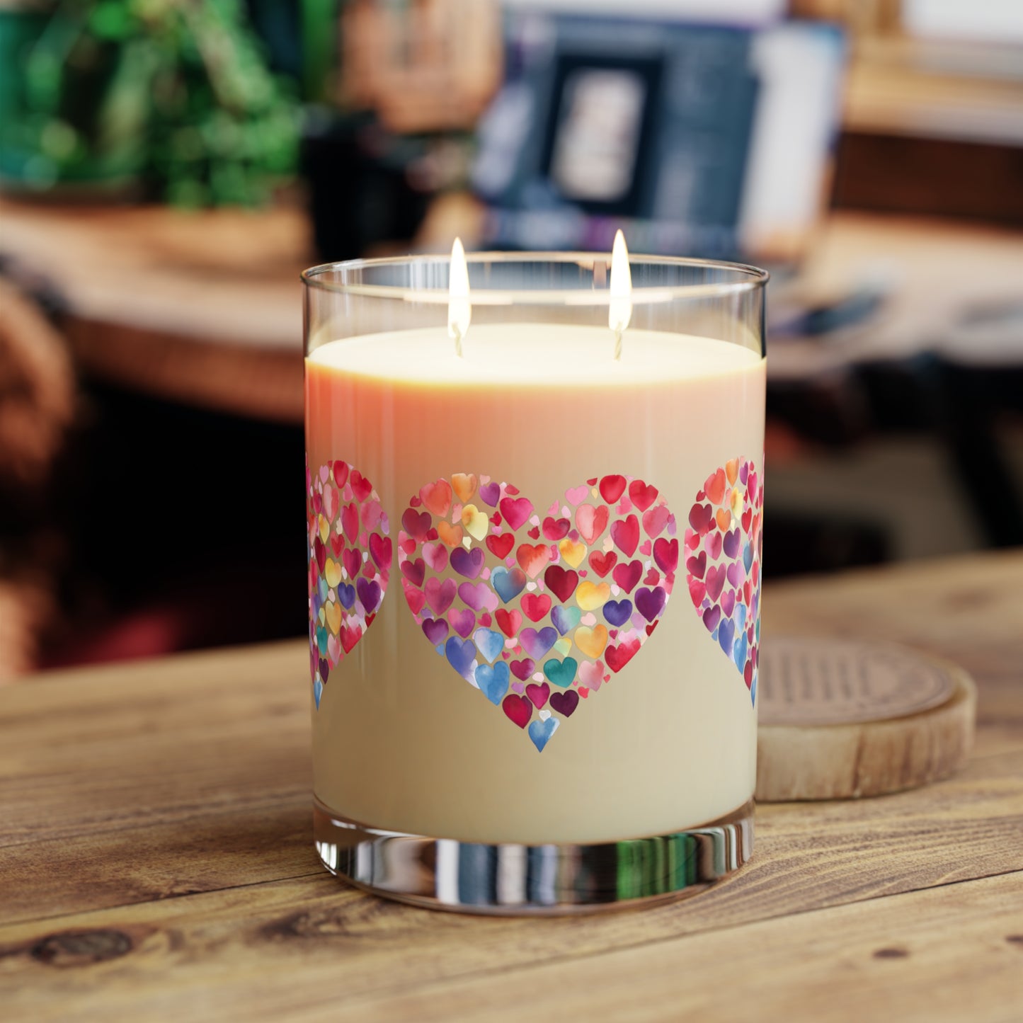 Heart of Hearts - Rainbow - Watercolor - Scented Candle - 11oz