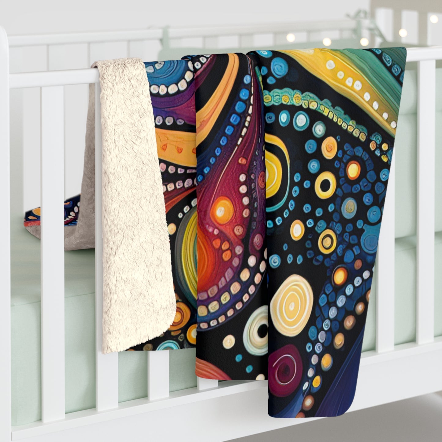 Beautiful, Cozy, Soft - Amazing Colorful Psychedelic Swirls 1.9 - Sherpa Fleece Blanket