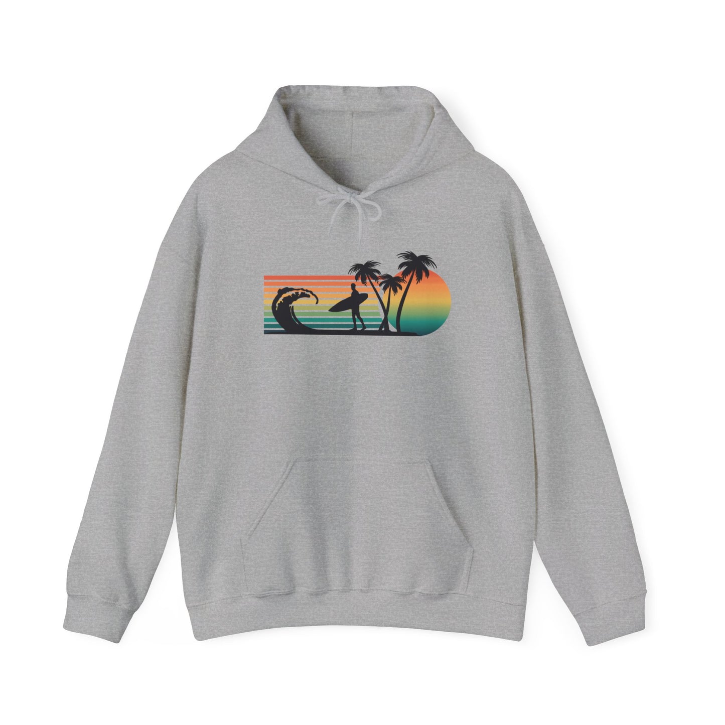 Unisex Heavy Blend Hooded Sweatshirt - Surfer Silhouette