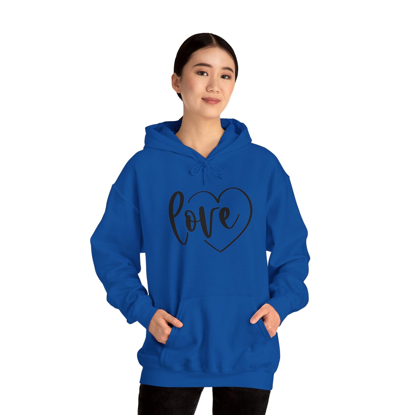 Unisex Heavy Blend Hooded Sweatshirt - Love Heart
