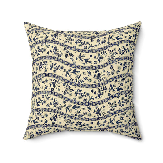 Boho Pattern 18 - Faux Suede Square Pillow
