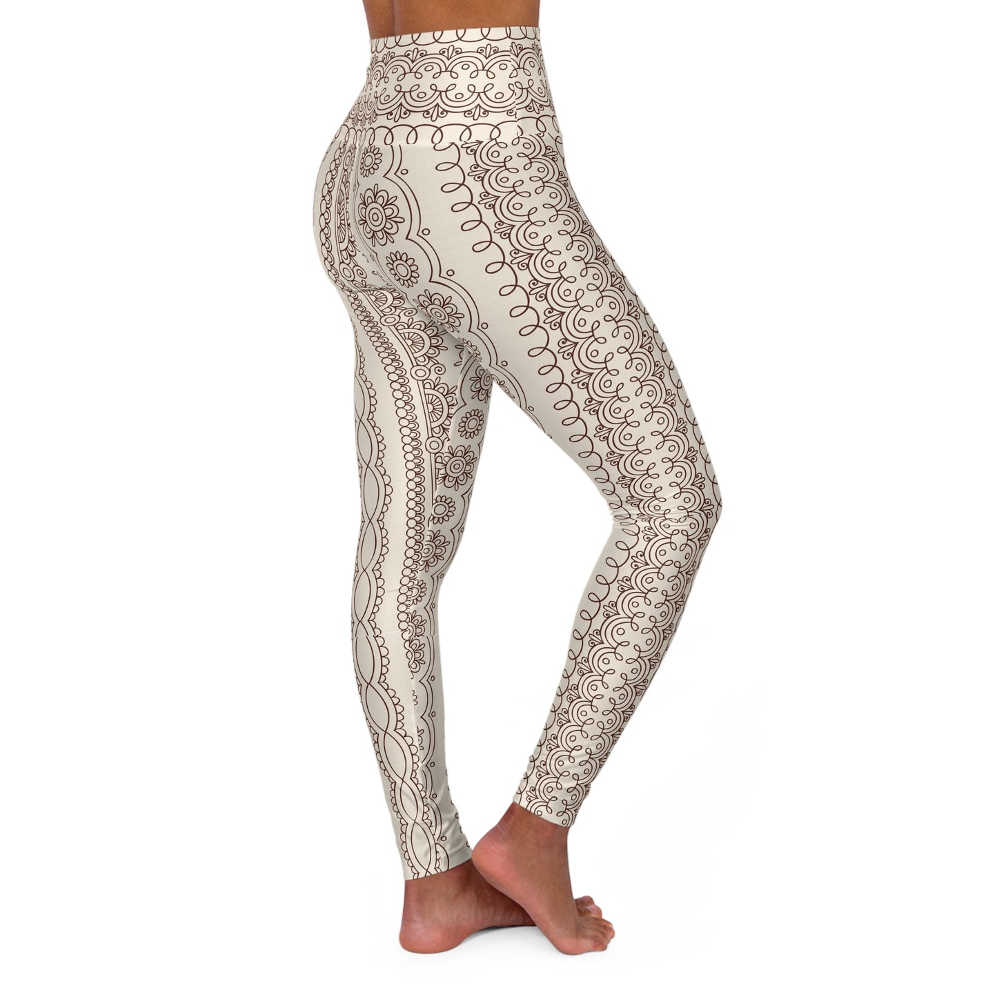 High Waisted Yoga Leggings - Henna