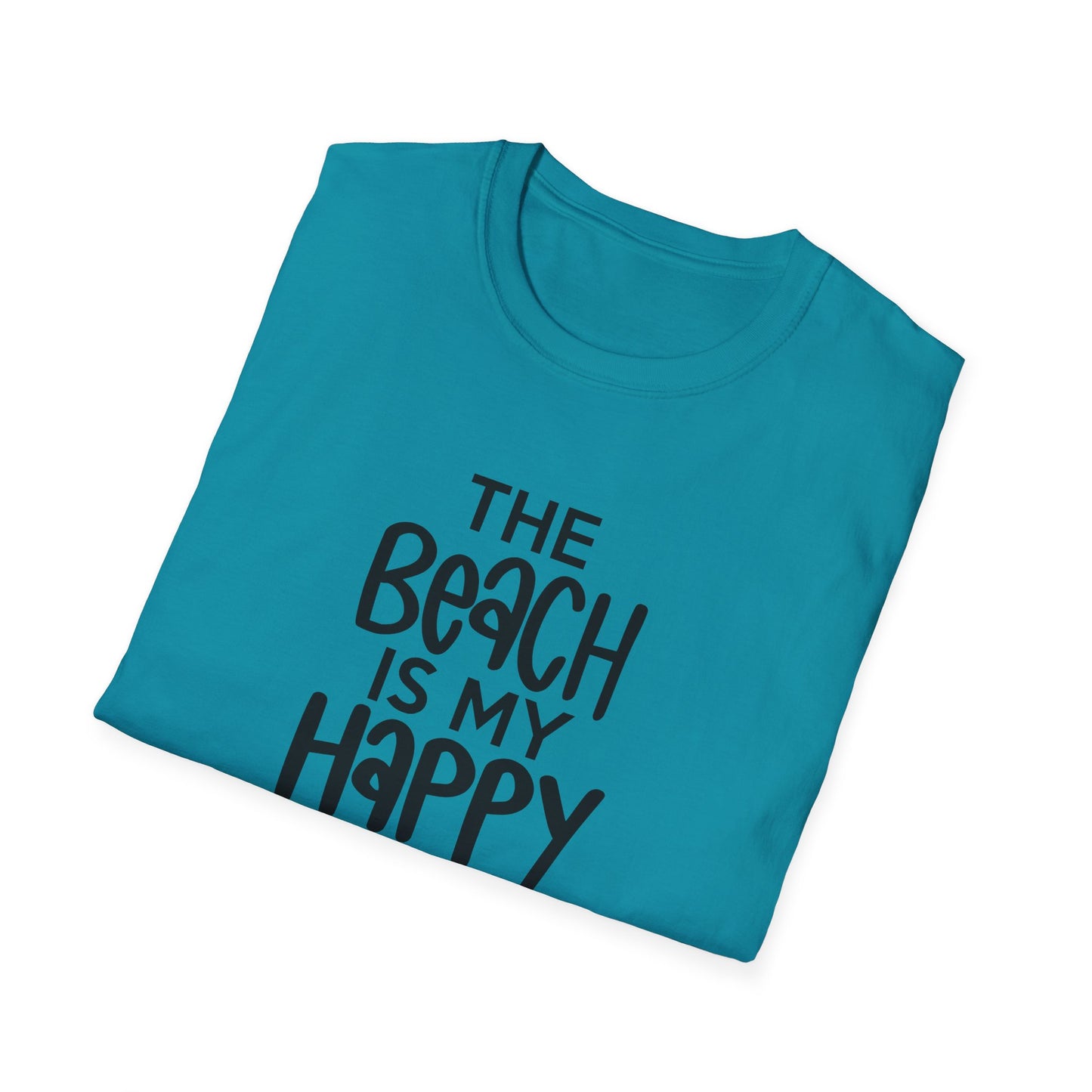 Unisex Softstyle T-Shirt - The Beach is my Happy Place