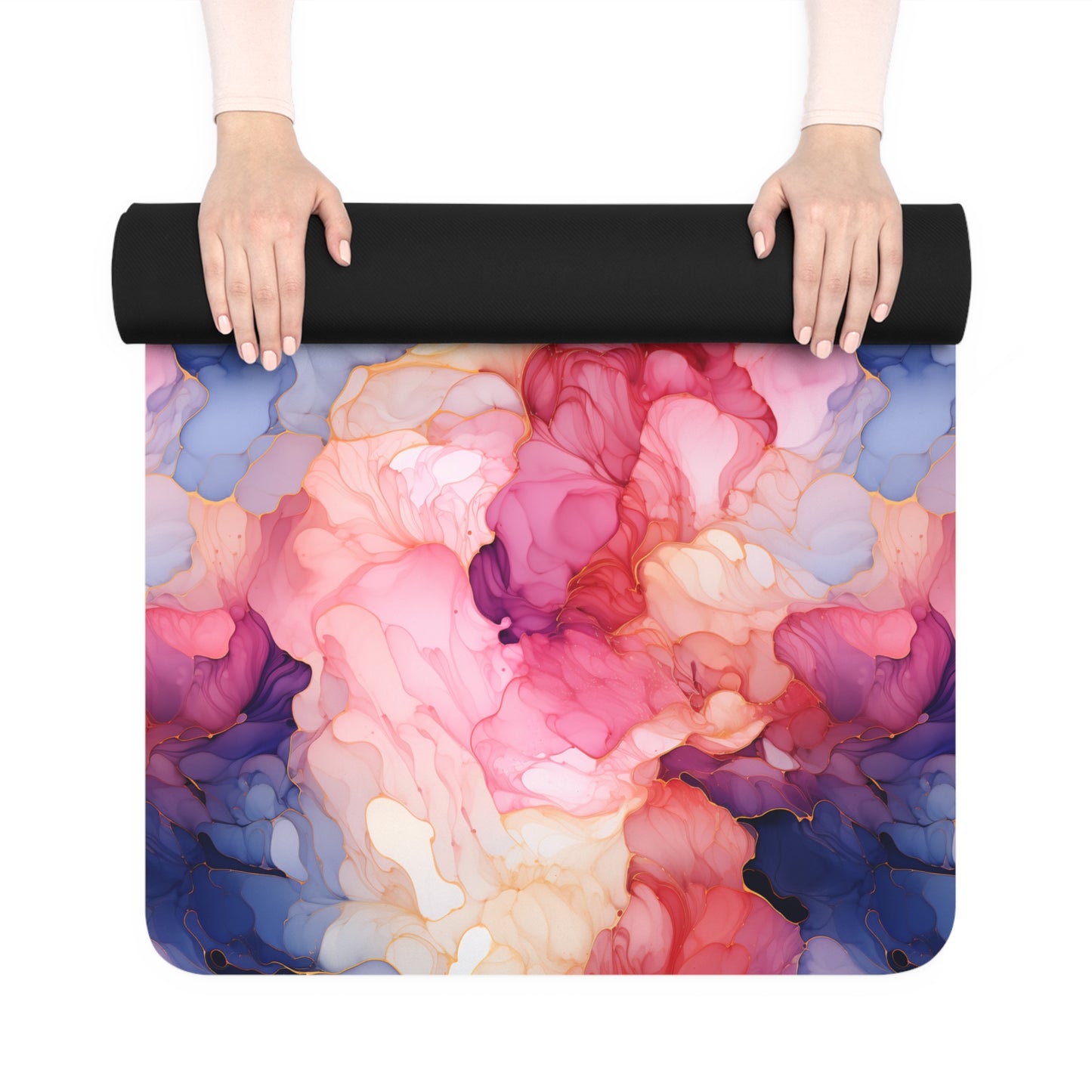 Beautiful Multi Watercolor 6 - Rubber Yoga Mat