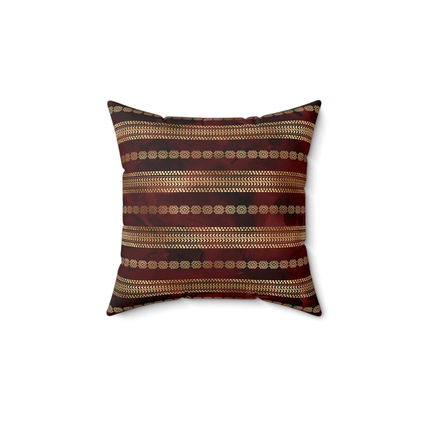 Scarlett and Gold Boho Pattern 0 - Faux Suede Square Pillow