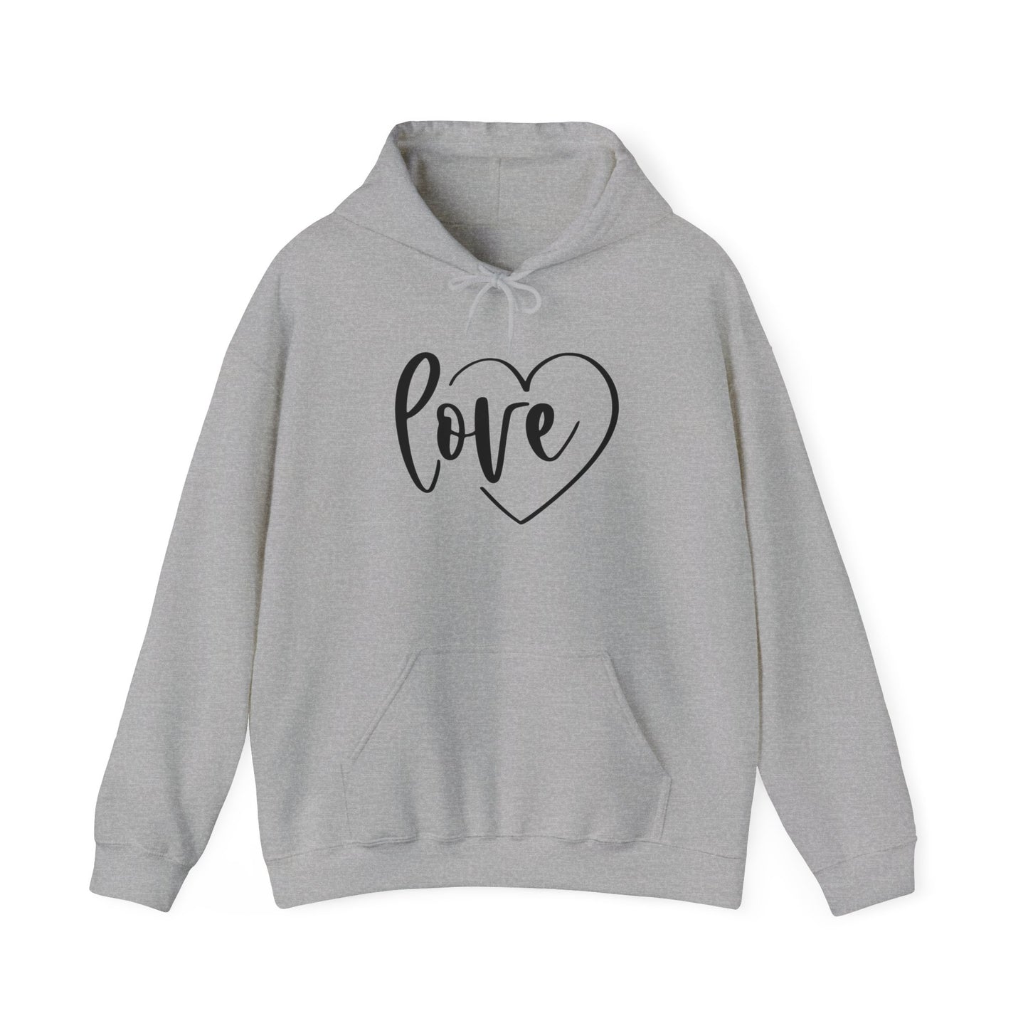 Unisex Heavy Blend Hooded Sweatshirt - Love Heart