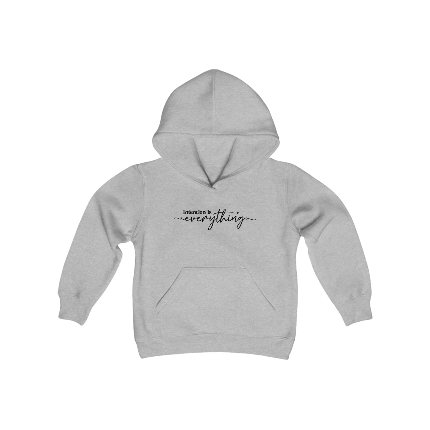Intention is Everything - Believe in Yourself - Self Love - Self Acceptance - Inspire - Youth Heavy Blend Hooded Sweatshirt