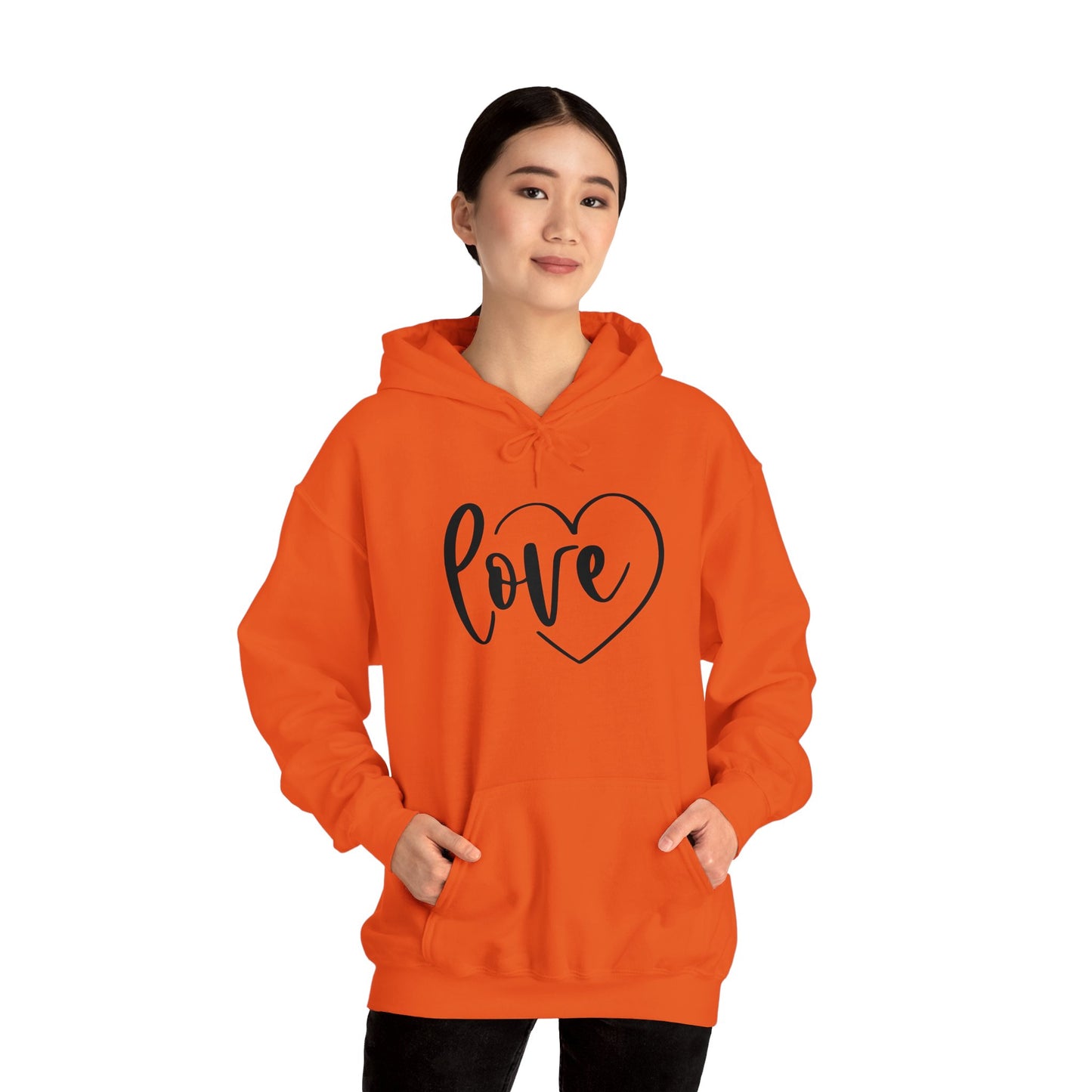 Unisex Heavy Blend Hooded Sweatshirt - Love Heart