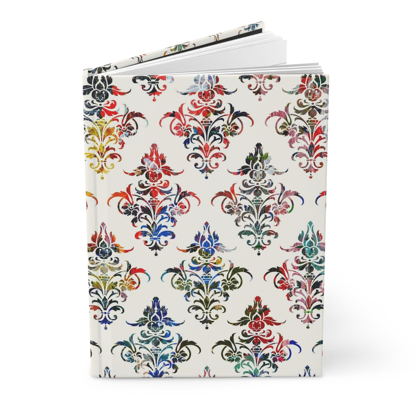 Multicolor Damask 7 - Hardcover Lined Journal Matte
