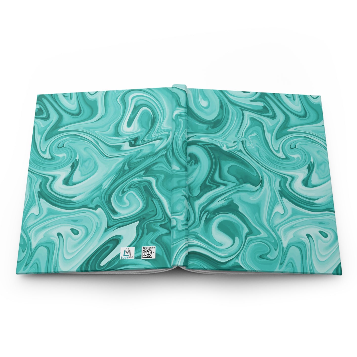Teal Green Marble - Hardcover Lined Journal Matte