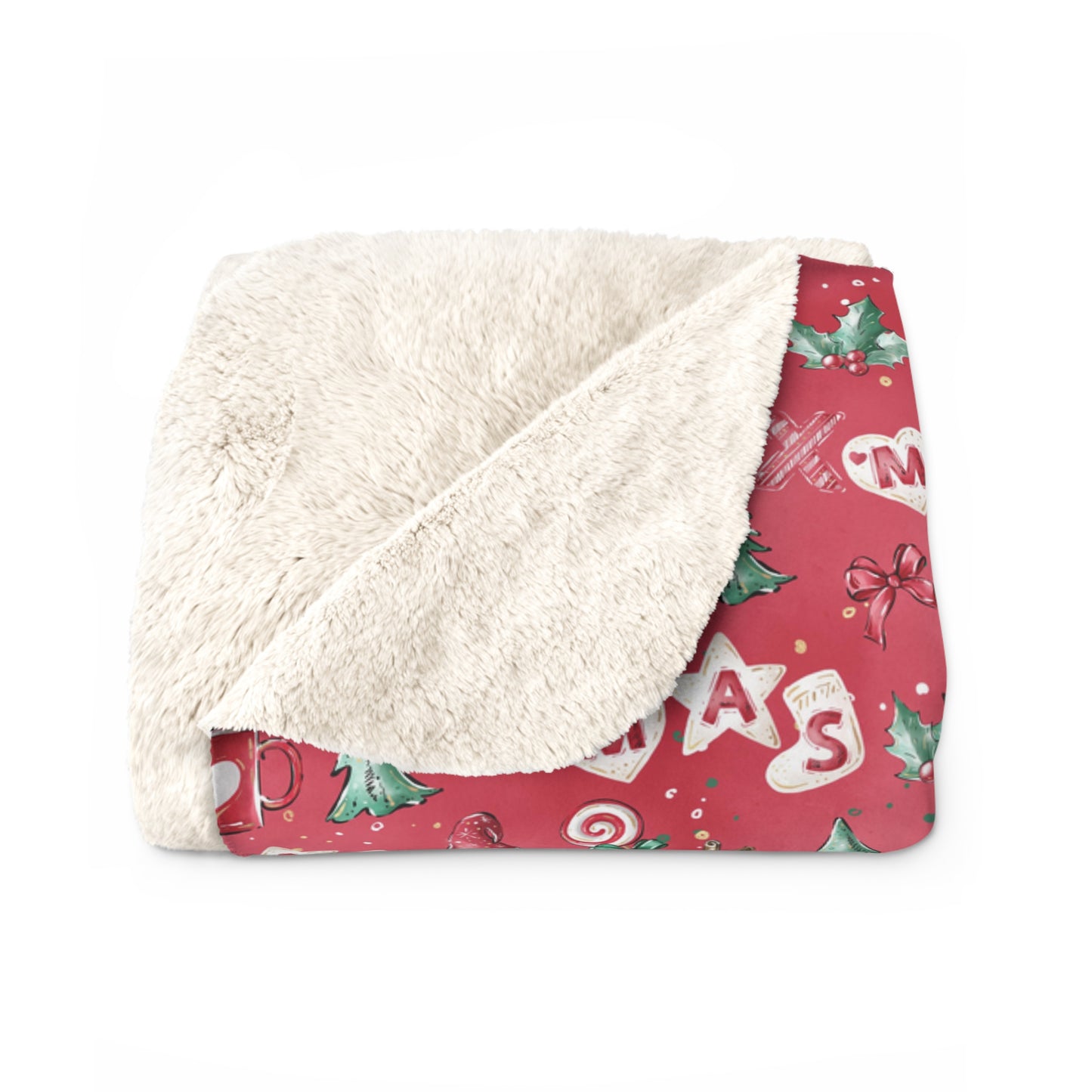 Christmas Gnomes, Hot Chocolate, Trees - Funny Christmas - Sherpa Fleece Blanket