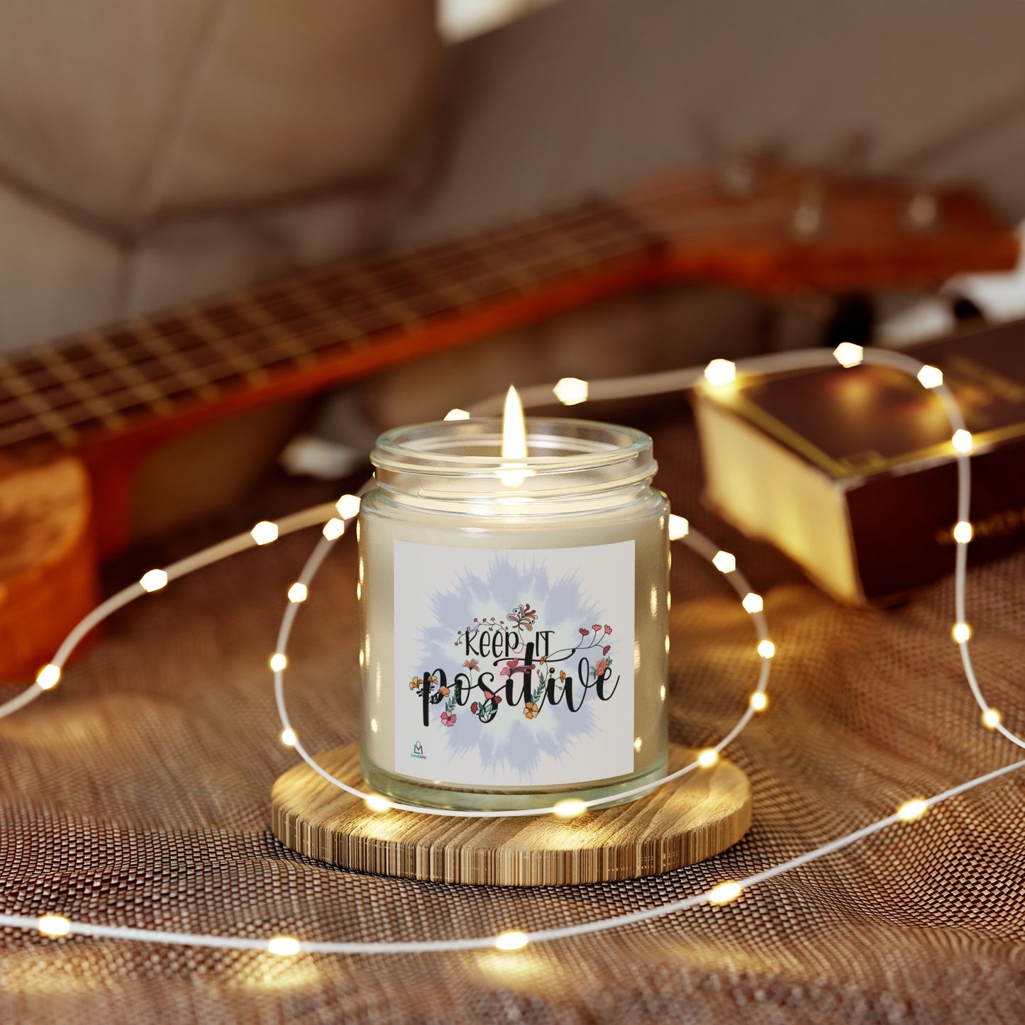 Keep it Positive - Motivational Scented Candle - Coconut Apricot Wax (4oz, 9oz)