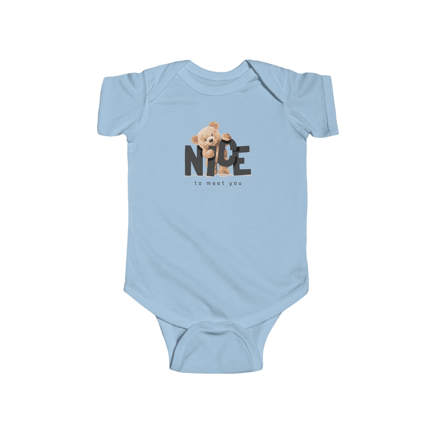 Nice to Meet You Bear - Infant Fine Jersey Bodysuit