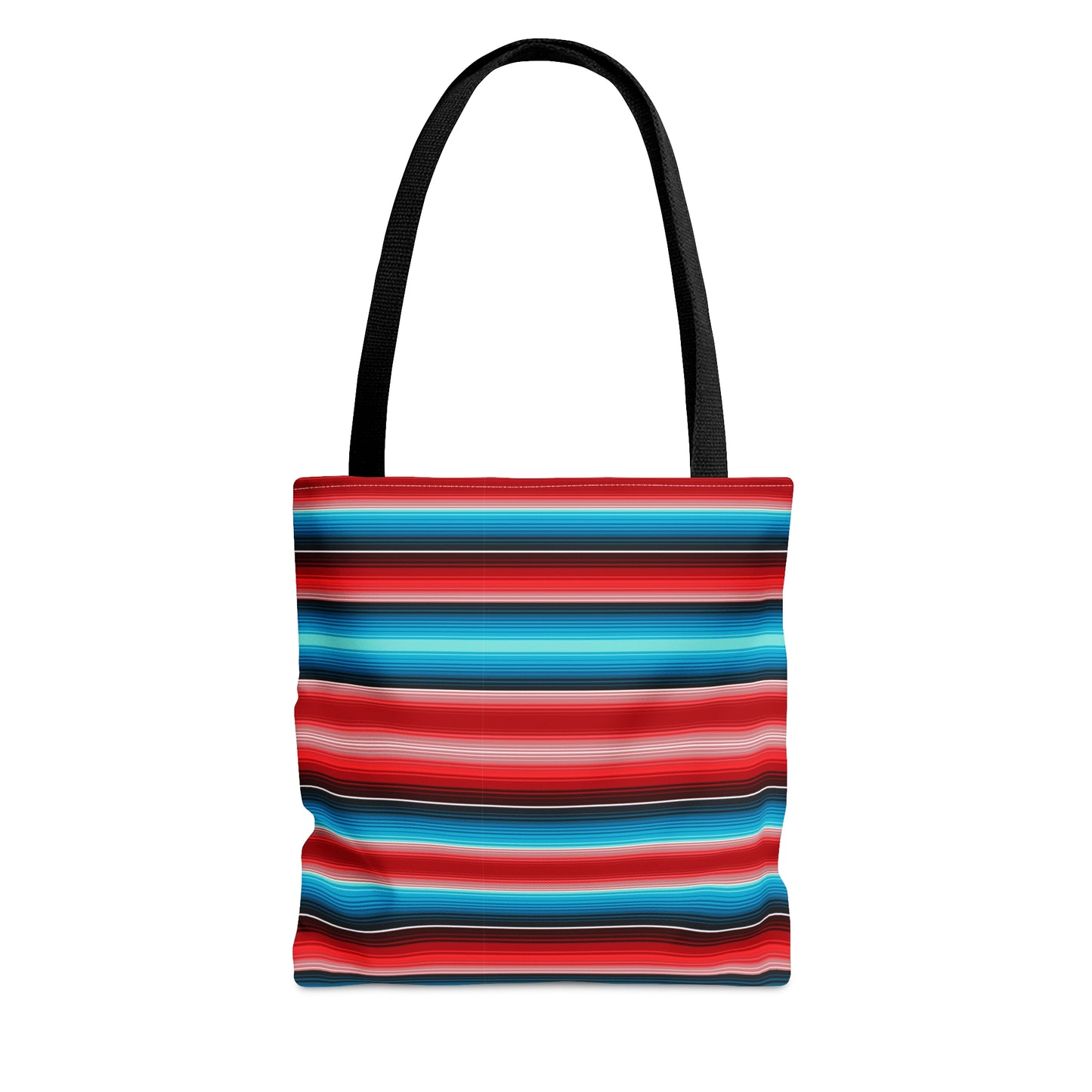 Red and Blue Multicolor Striped 35 - Practical, high-quality Tote Bag