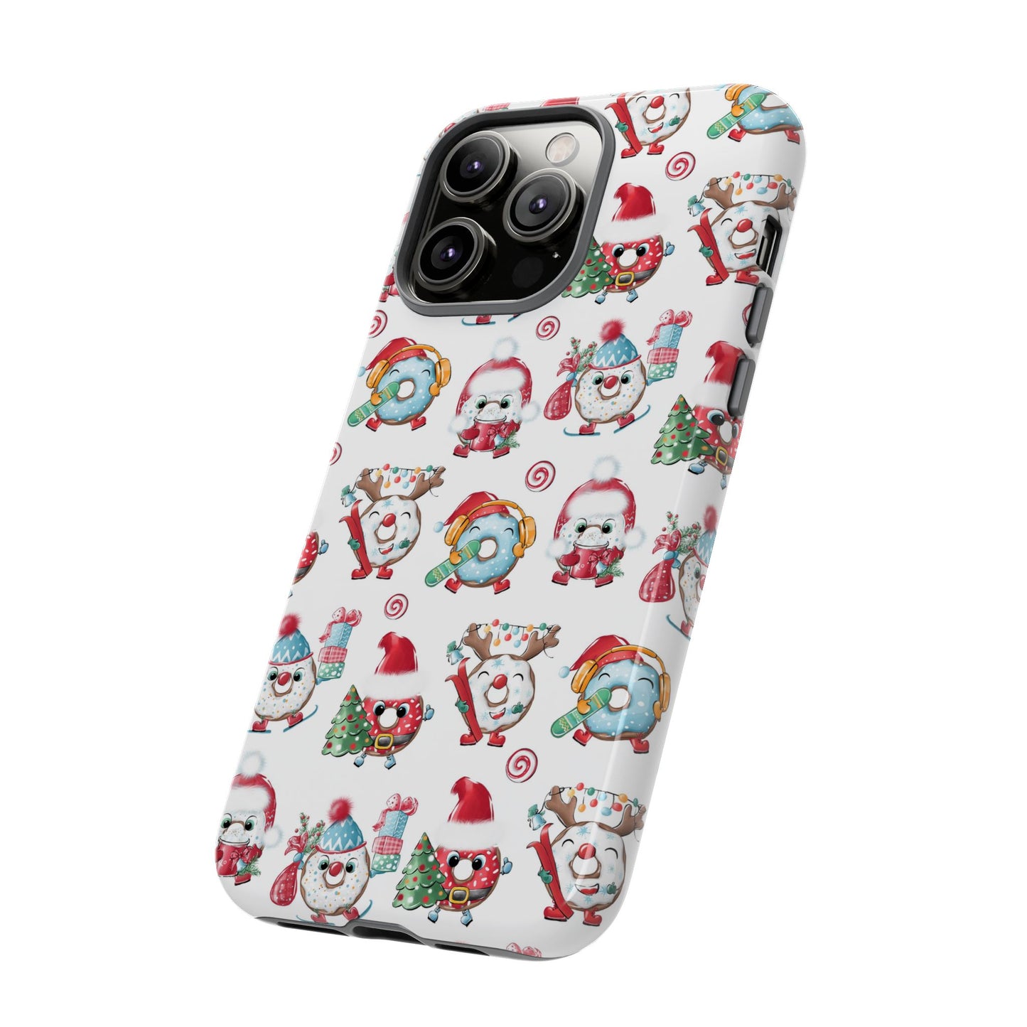 iPhone 14, 1Phone 14 Pro, iPhone 14 Plus, iPhone 14 Pro Max - Christmas Doughnuts - Tough Phone Cases