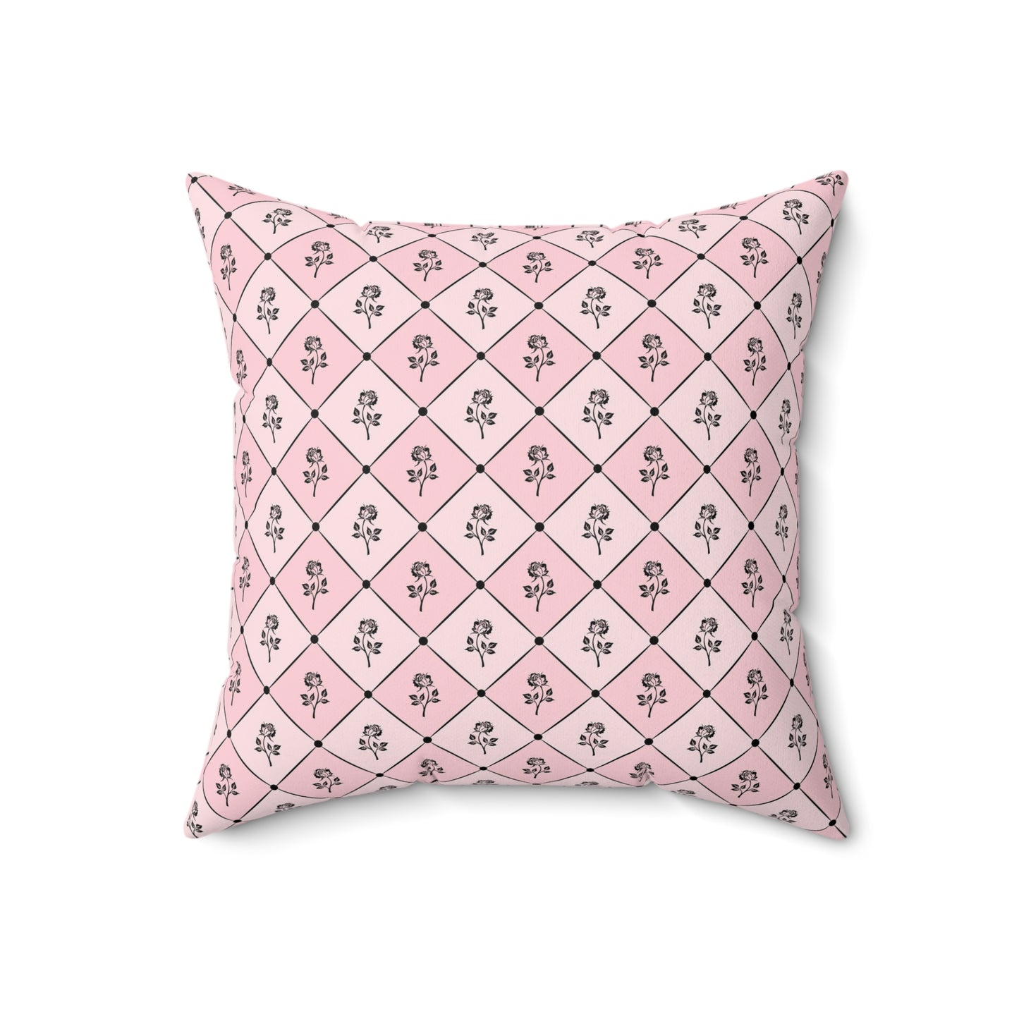 Pink Paris Pattern 12 - Faux Suede Square Pillow