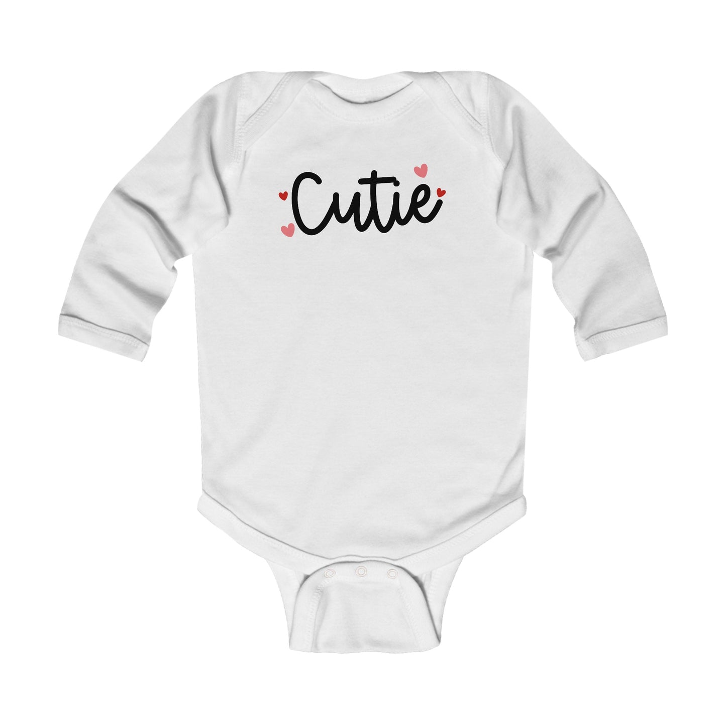 Cutie - Hearts - Infant Long Sleeve Bodysuit