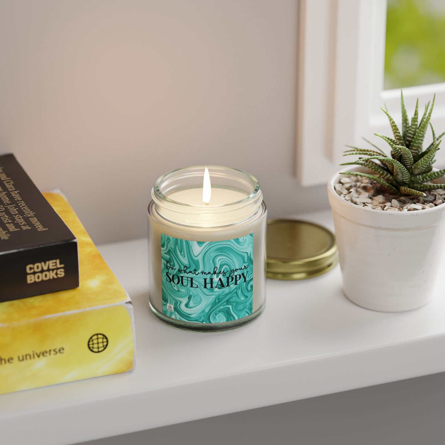 Do What Makes Your Soul Happy - Motivational Scented Candle - Coconut Apricot Wax (4oz, 9oz)
