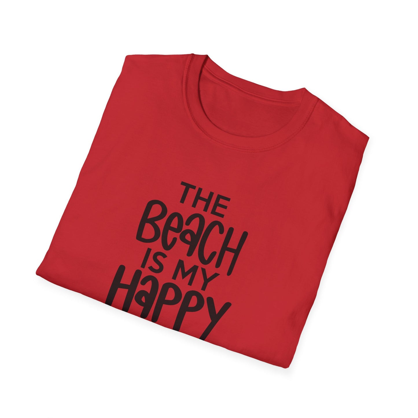 Unisex Softstyle T-Shirt - The Beach is my Happy Place