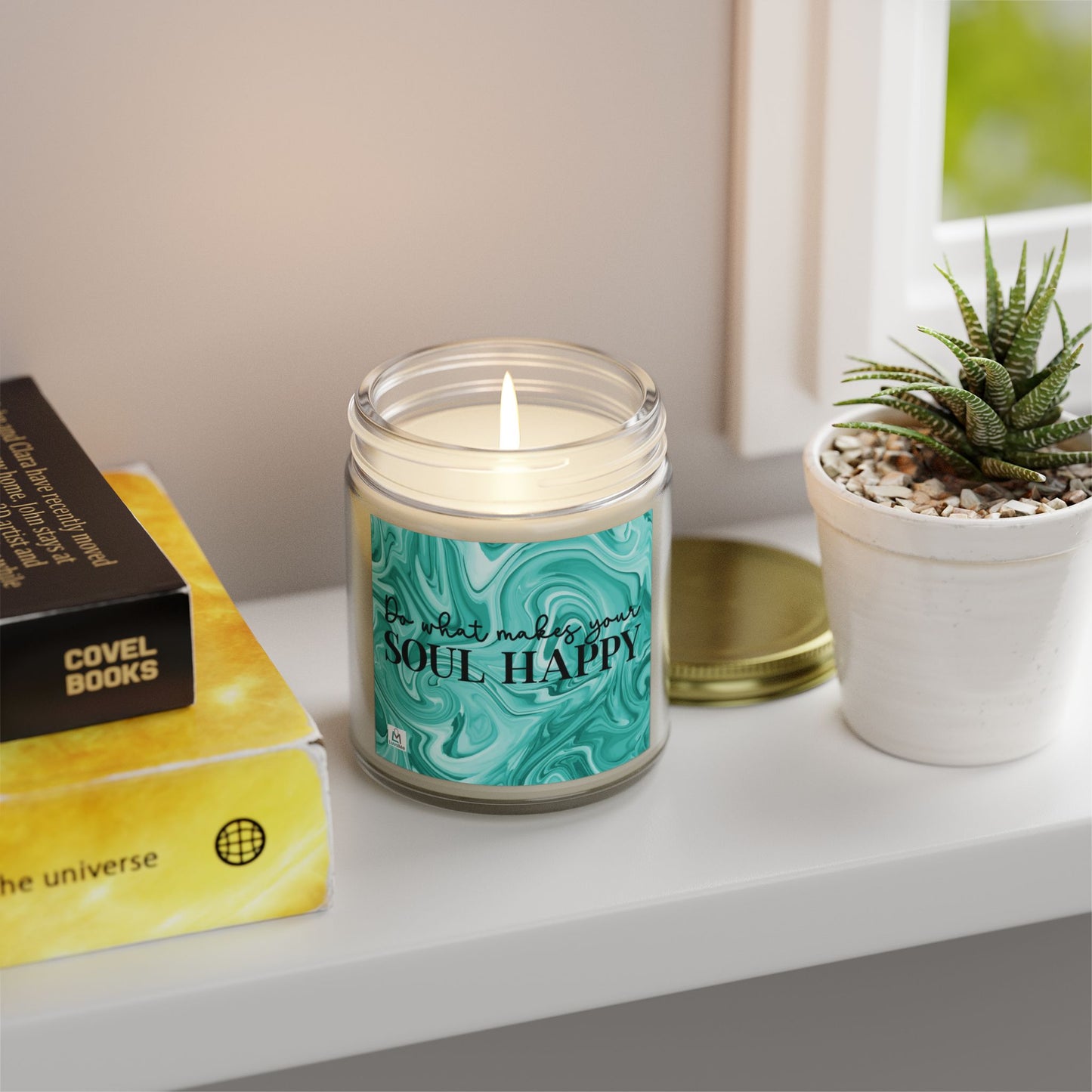 Do What Makes Your Soul Happy - Motivational Scented Candle - Coconut Apricot Wax (4oz, 9oz)