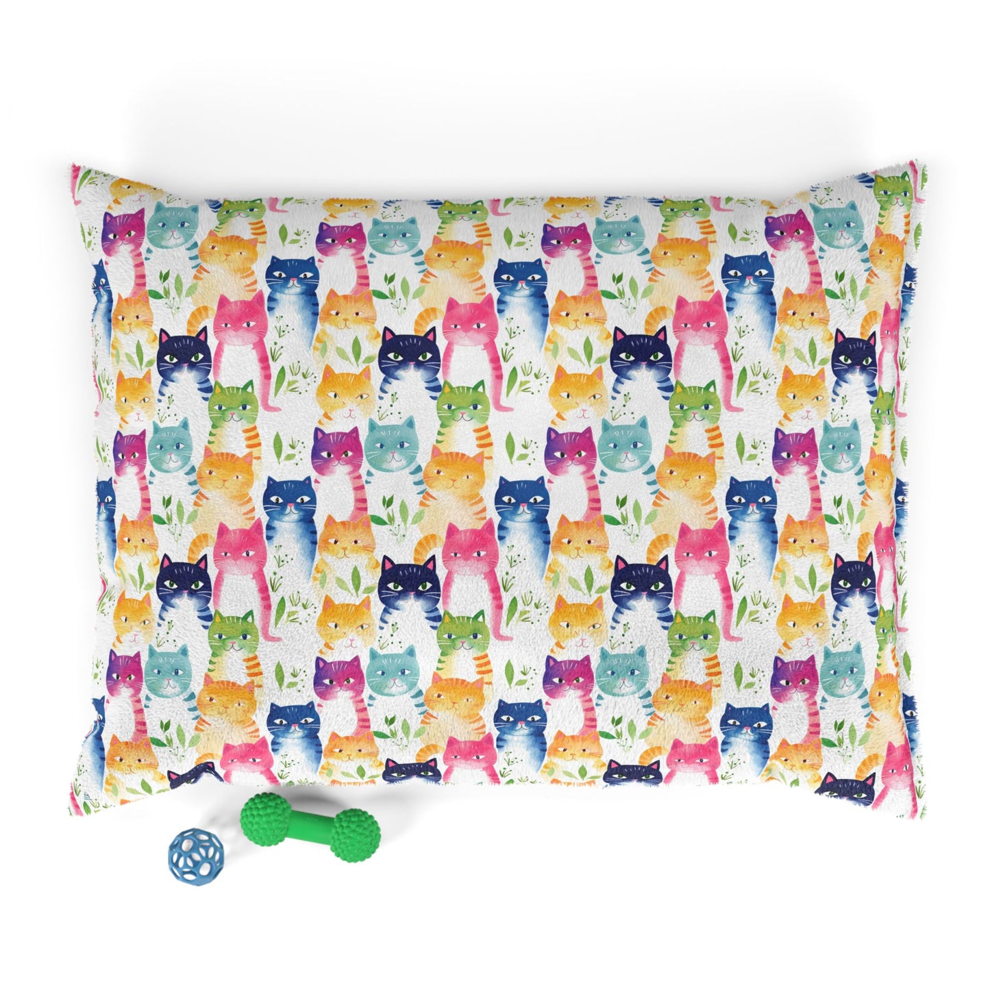 Vibrant Cat Print Pet Bed - Cozy and Colorful for Cat Lovers