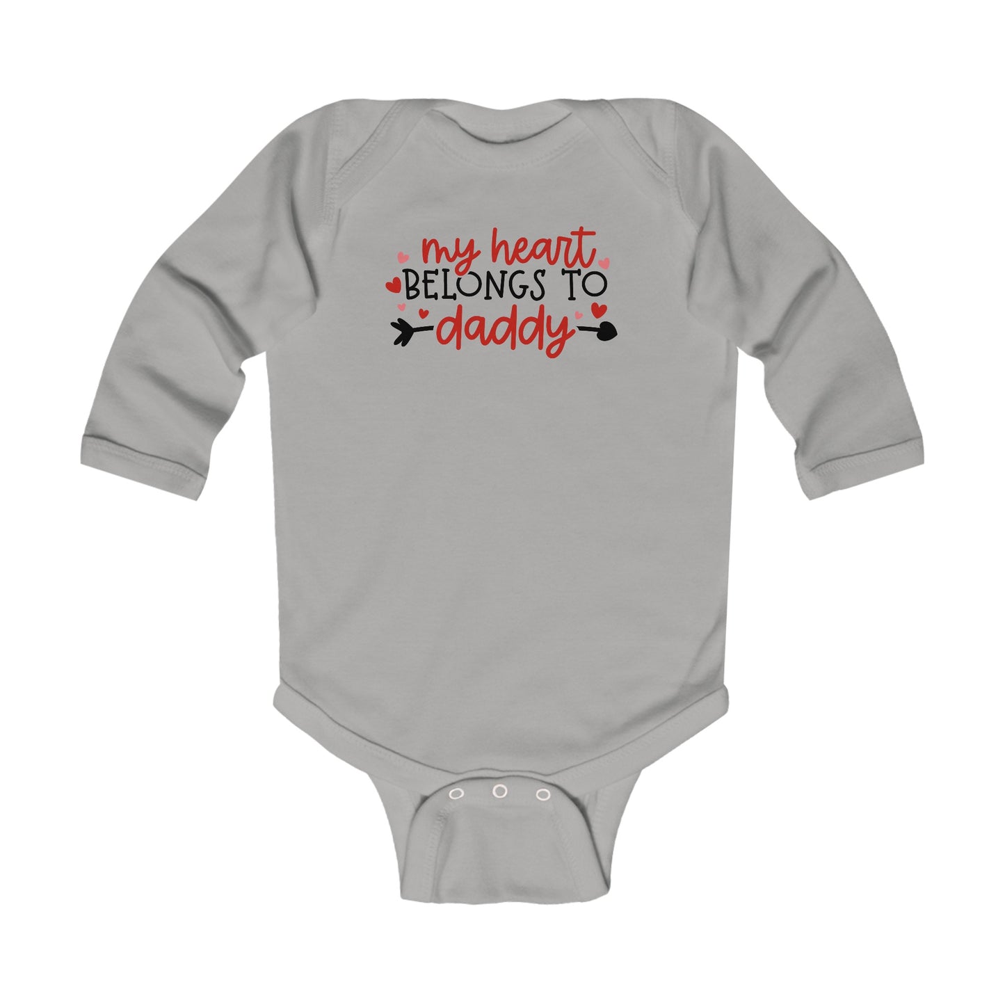 My Heart Belongs to Daddy - Hearts - Infant Long Sleeve Bodysuit