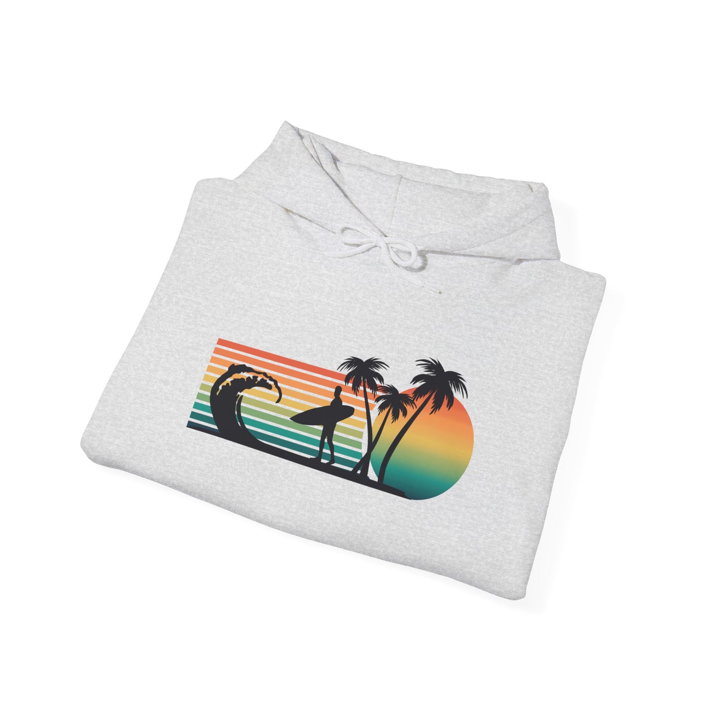Unisex Heavy Blend Hooded Sweatshirt - Surfer Silhouette