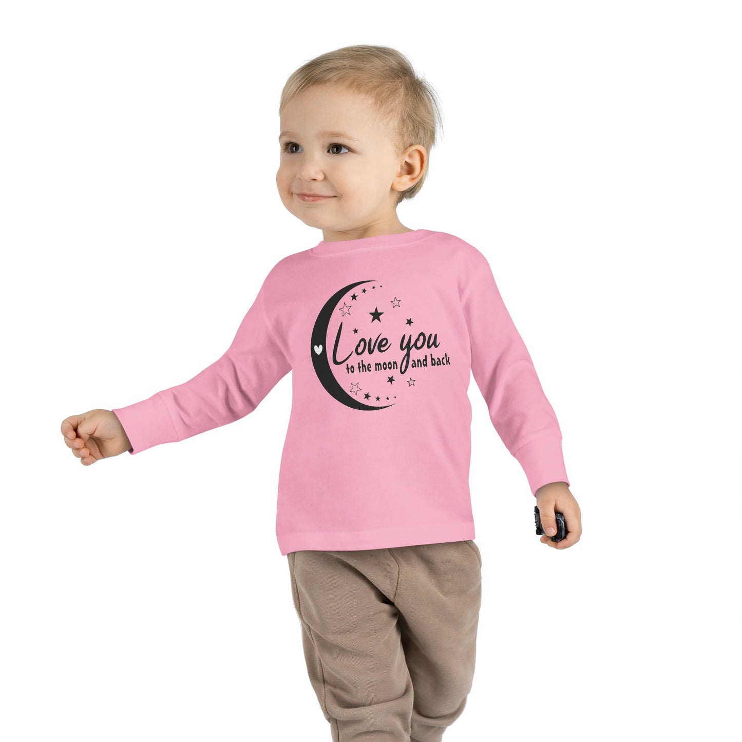 Love You to the Moon and Back - Stars - Heart - Toddler Long Sleeve Tee