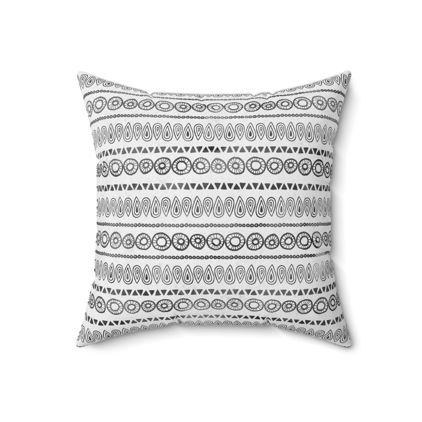Black and White Pattern 6 - Faux Suede Square Pillow