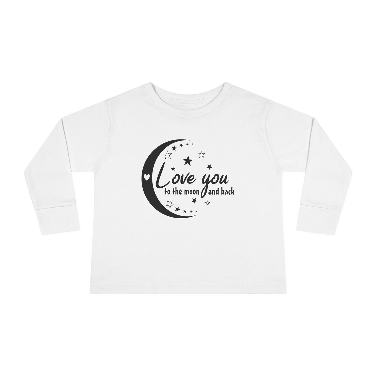Love You to the Moon and Back - Stars - Heart - Toddler Long Sleeve Tee