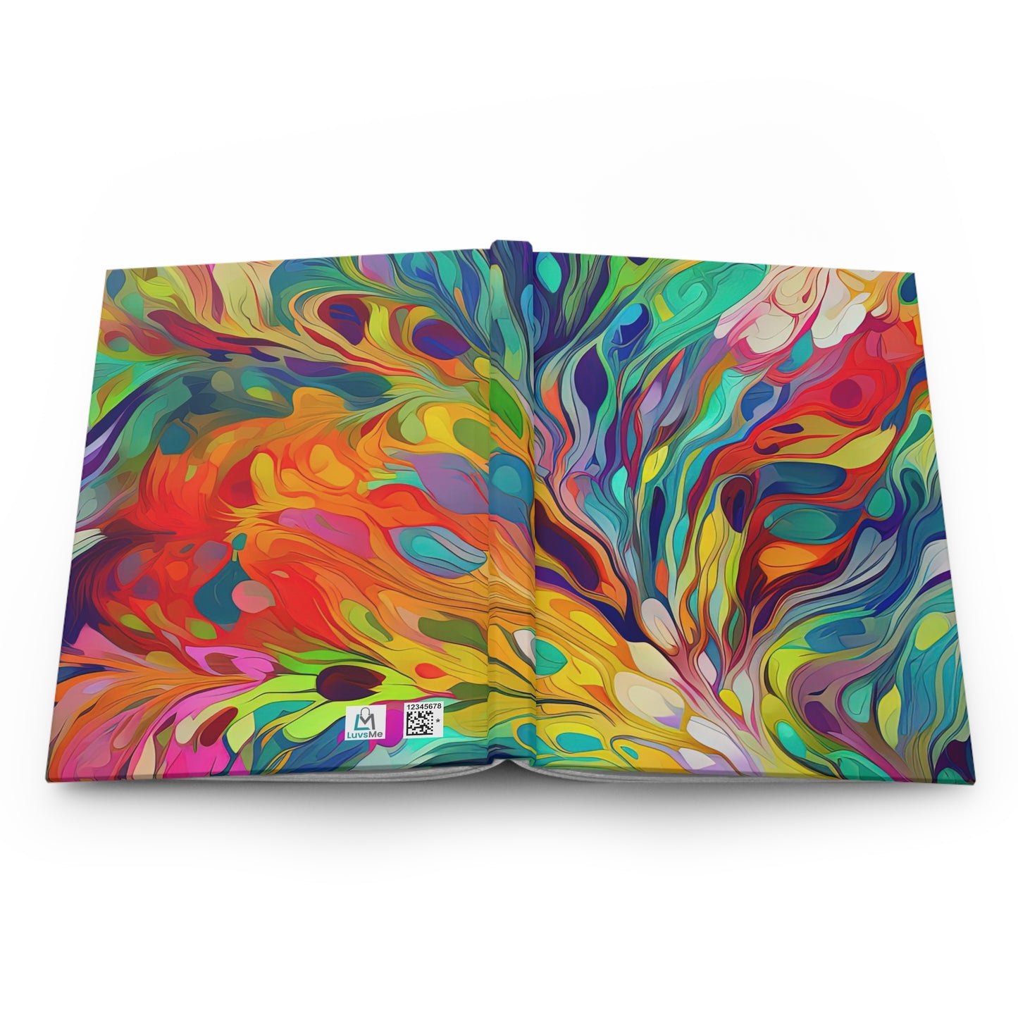 Vibrant Multicolor Abstract - Hardcover Lined Journal Matte