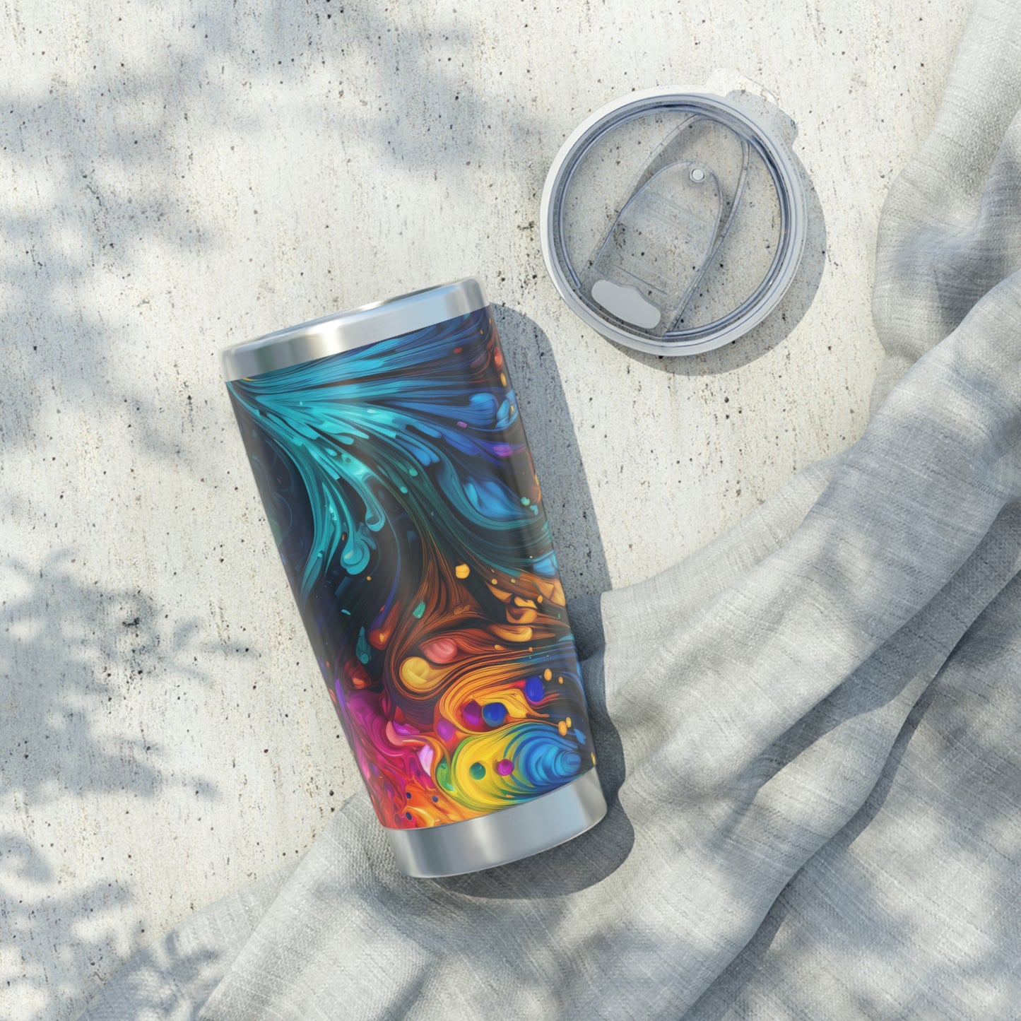 Colorful Psychedelic Kaleidoscope 1.6 - Vagabond 20oz Tumbler - Stainless Steel - Double Wall