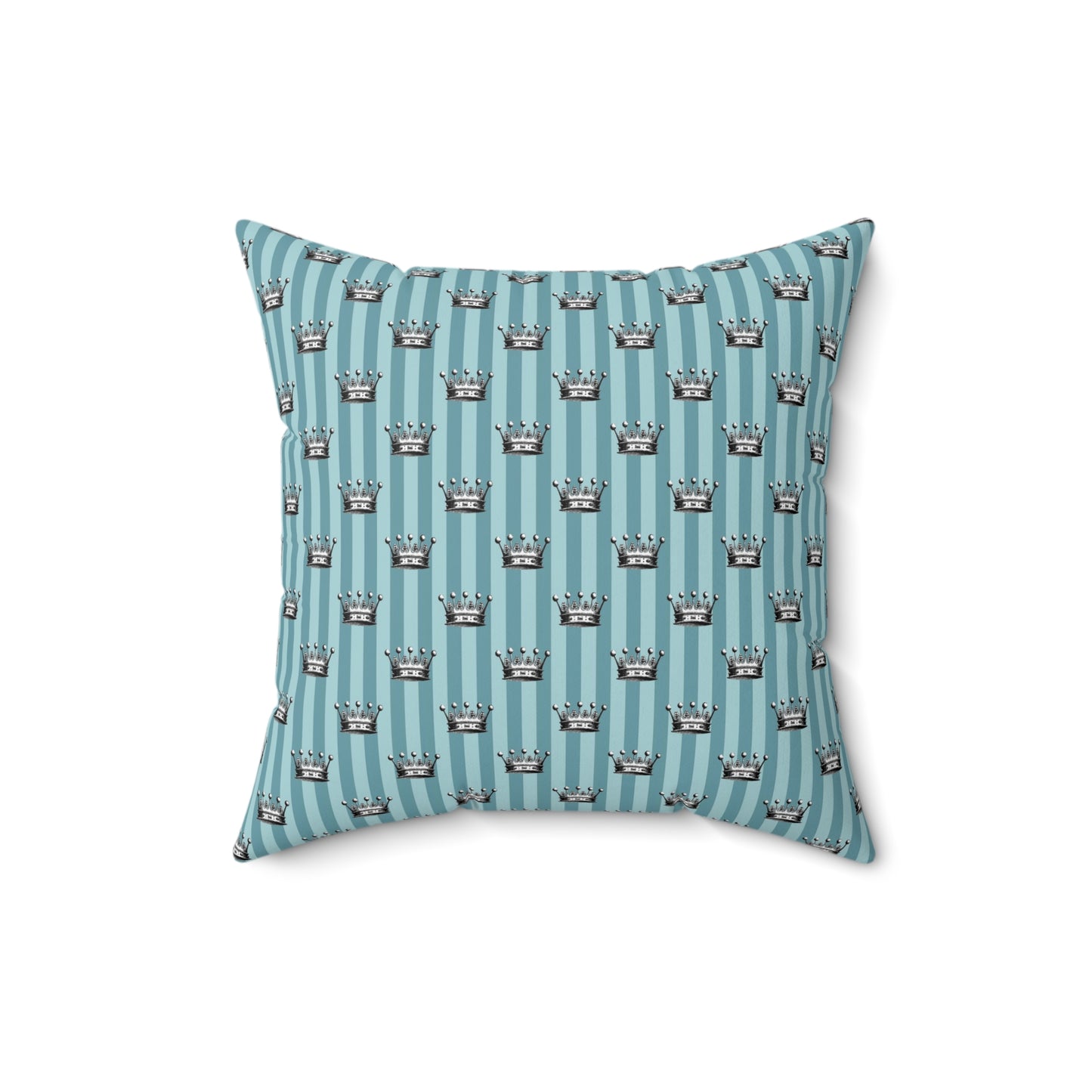Teal Paris Pattern 22 - Faux Suede Square Pillow