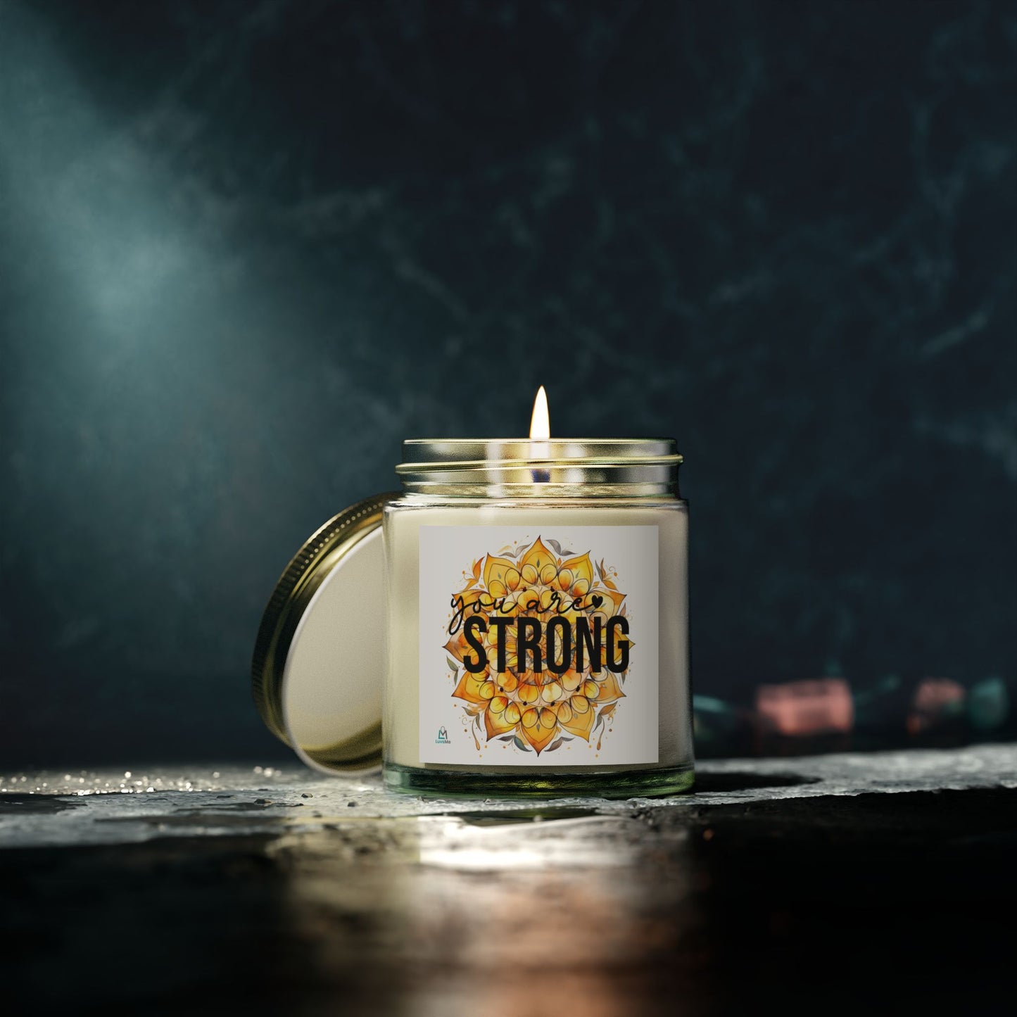 You are Strong - Motivational Scented Candle - Coconut Apricot Wax (4oz, 9oz)