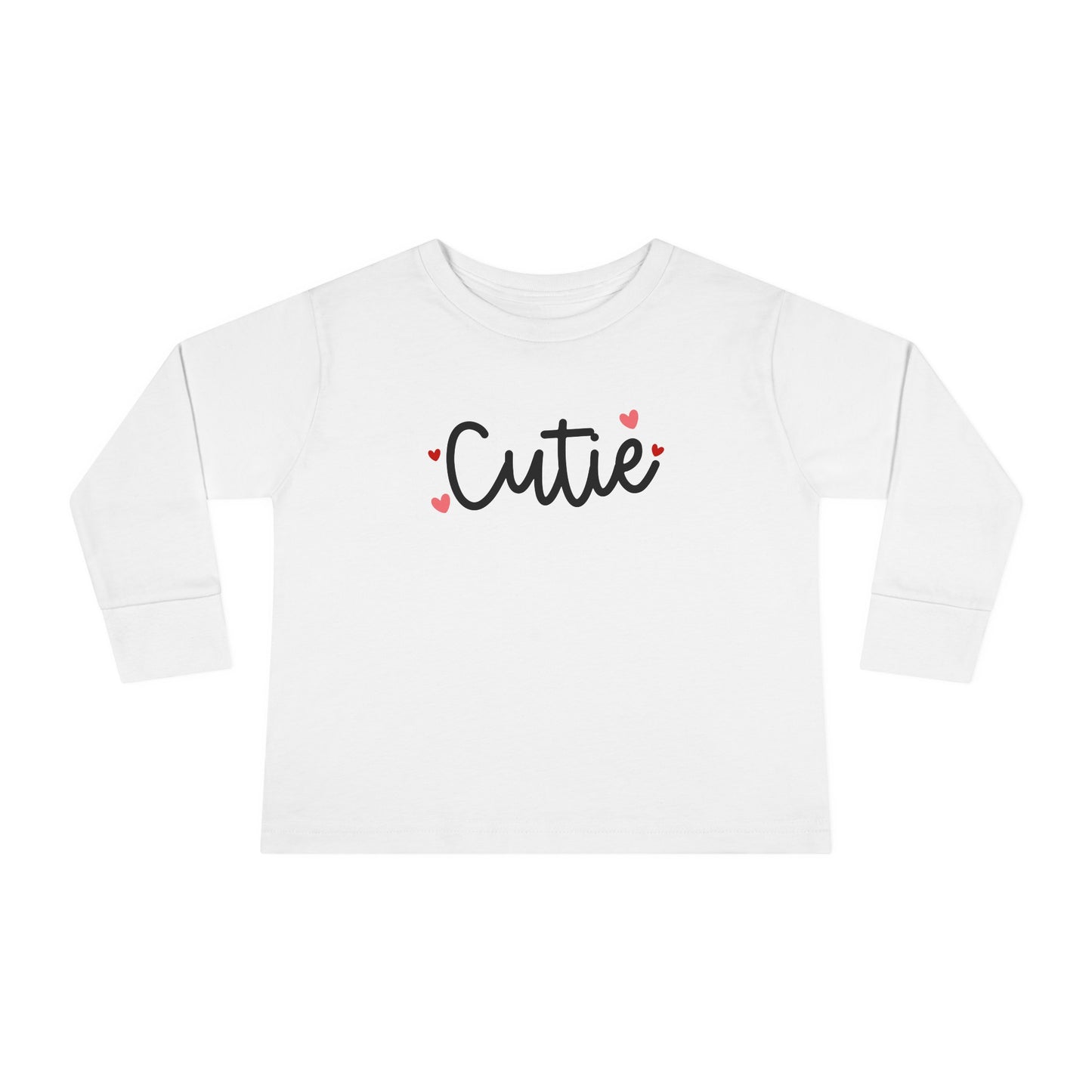Cutie - Hearts - Toddler Long Sleeve Tee