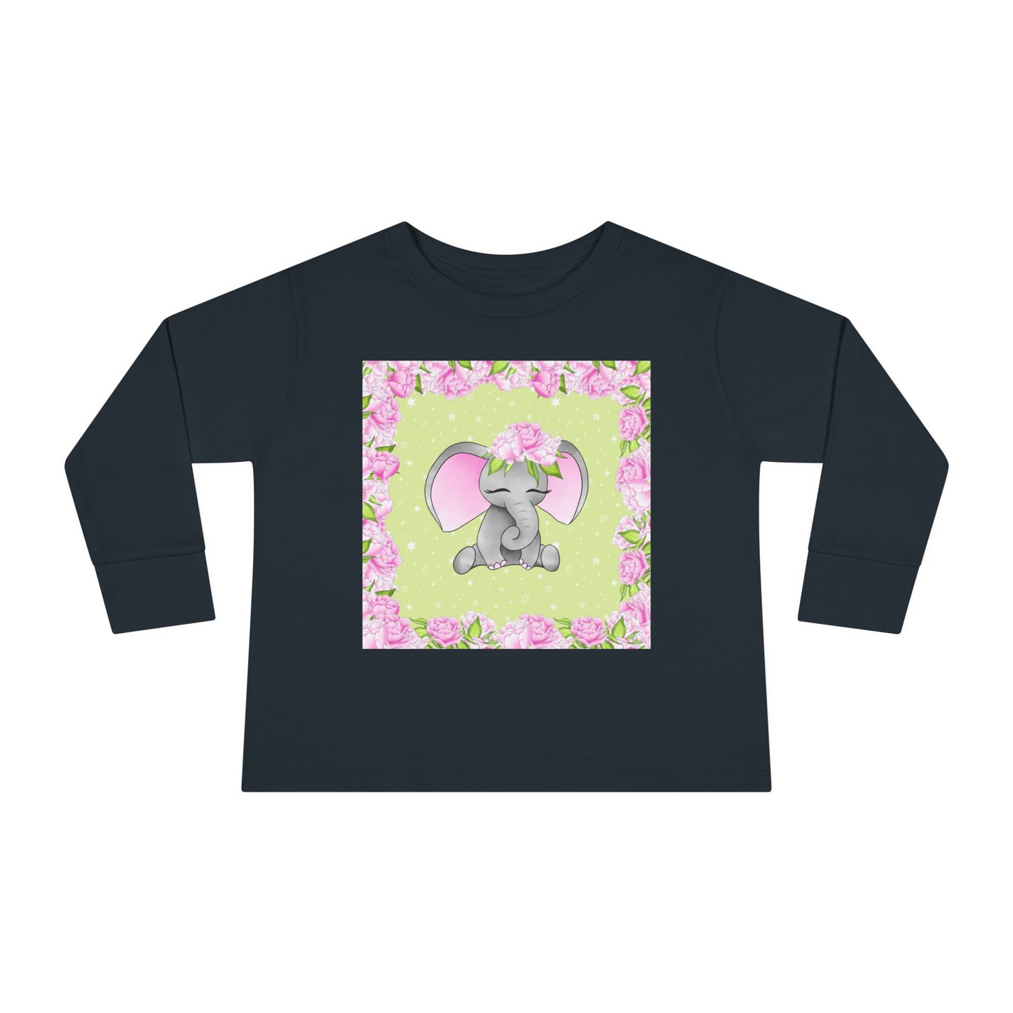 Pink Elephant - Toddler Long Sleeve Tee