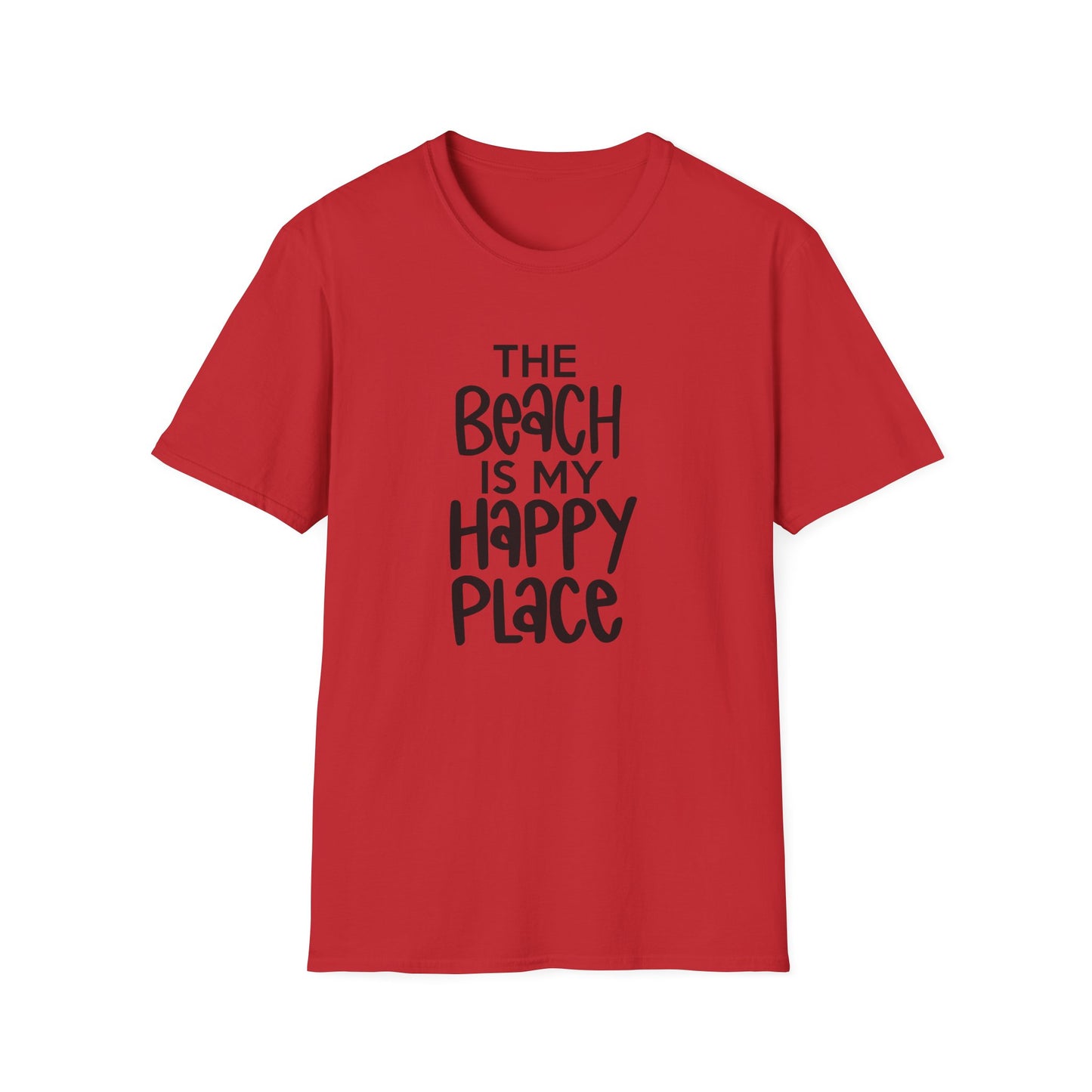 Unisex Softstyle T-Shirt - The Beach is my Happy Place