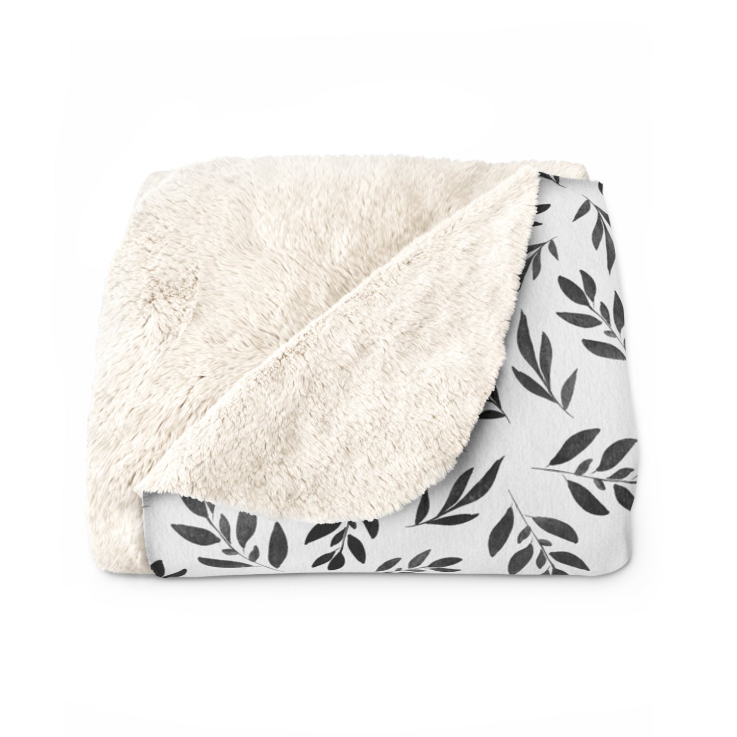 Black Watercolor 1 - Sherpa Fleece Blanket
