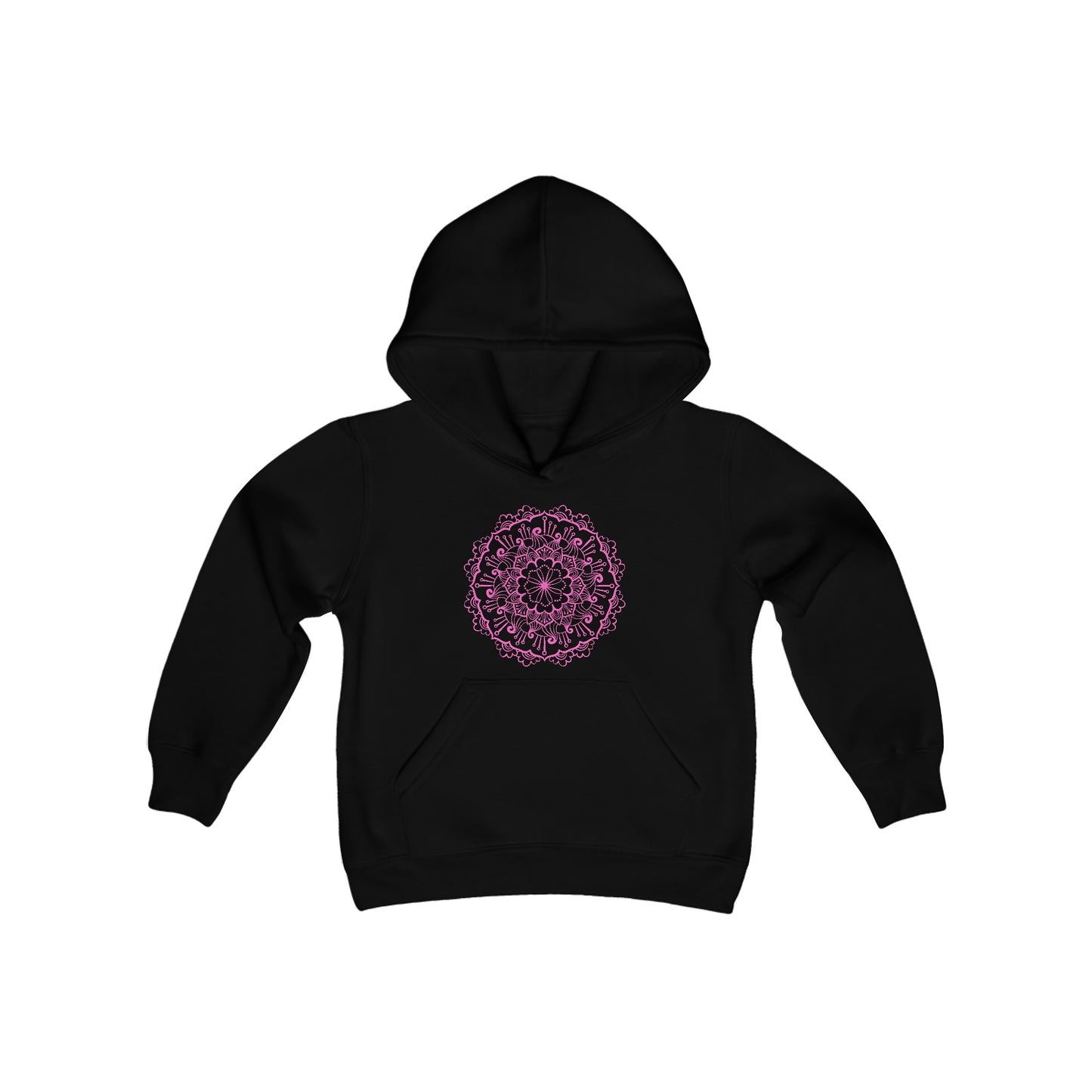 Pink Mandala - Pink Love - Youth Heavy Blend Hooded Sweatshirt