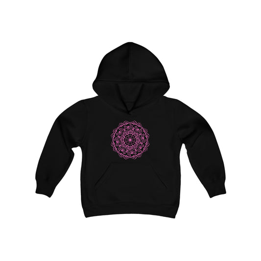 Pink Mandala - Pink Love - Youth Heavy Blend Hooded Sweatshirt