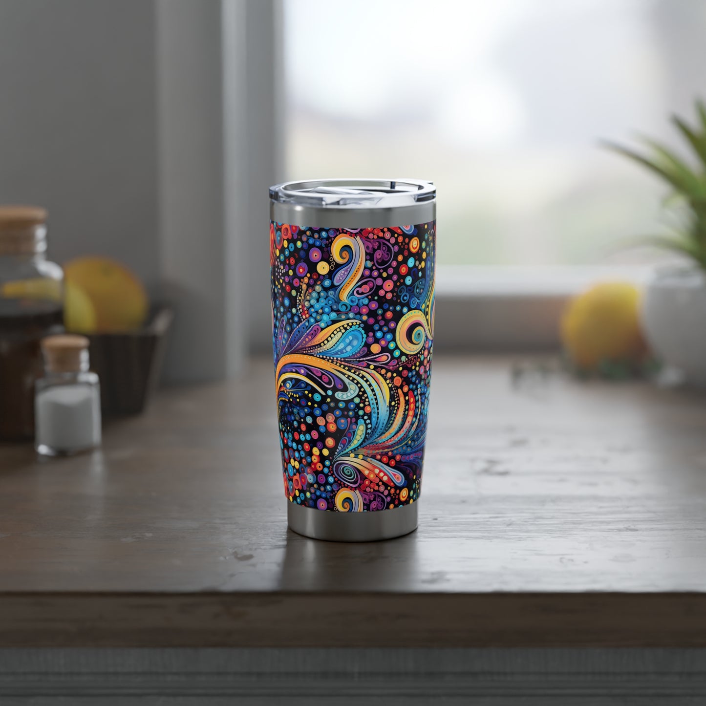 Colorful Psychedelic Swirls 1.3 - Vagabond 20oz Tumbler - Stainless Steel - Double Wall